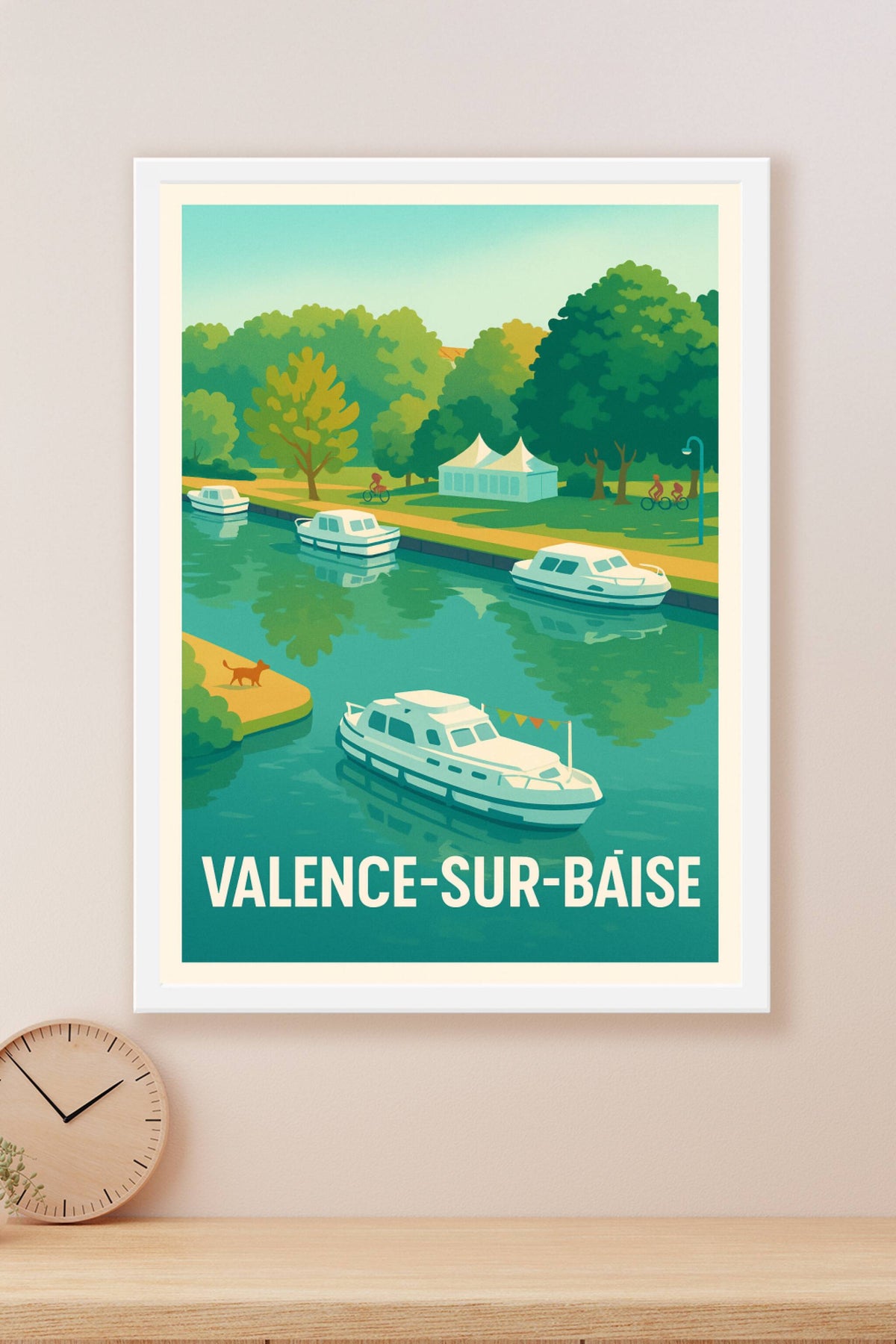 Affiche Valence-sur-Baïse — Sérénité au fil de l'eau · poster d'art de Valence-sur-Baïse