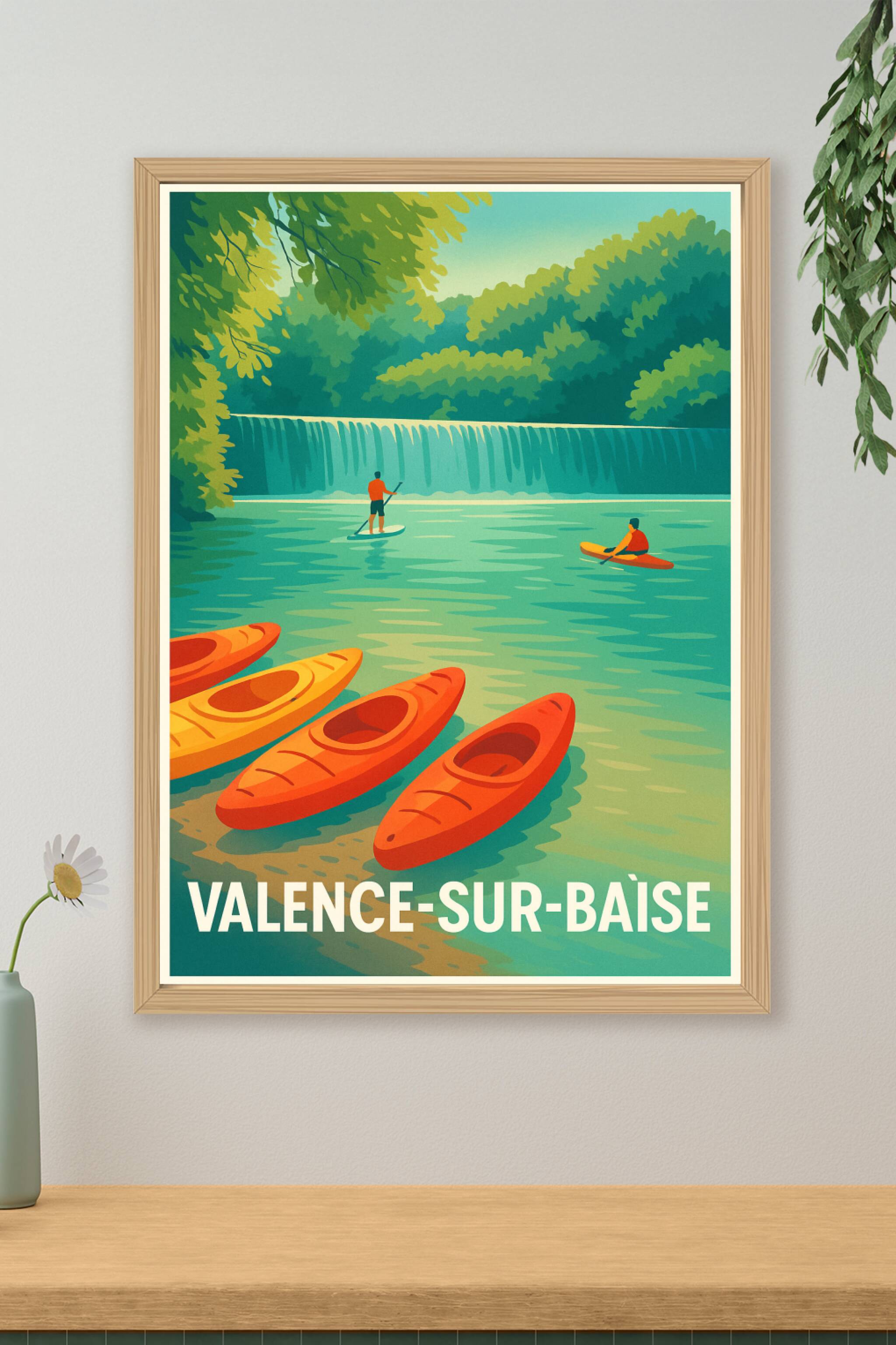 Affiche de Valence-sur-Baïse - Aventure et Nature au Fil de l'Eau