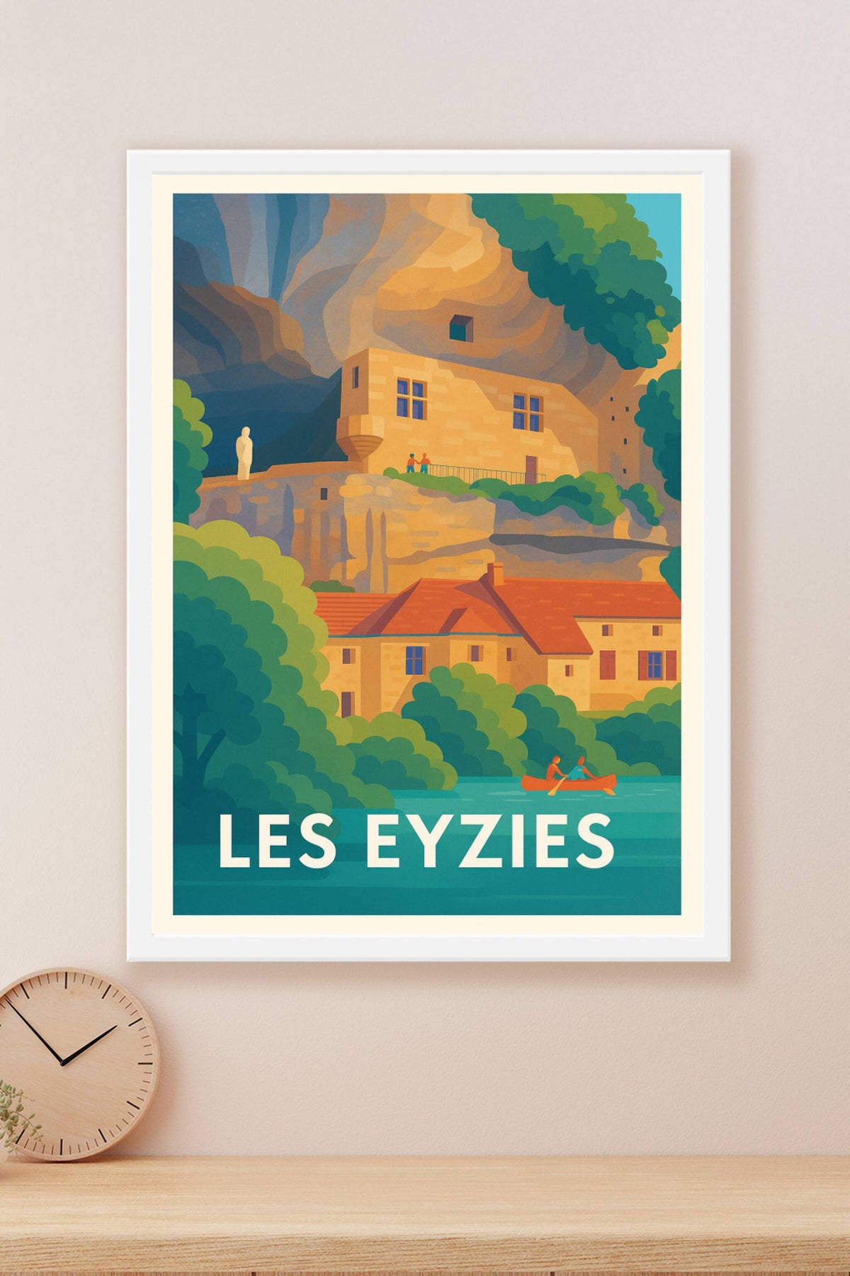 Affiche Les Eyzies — Au cœur de la préhistoire et de la nature · poster d'art de Les Eyzies