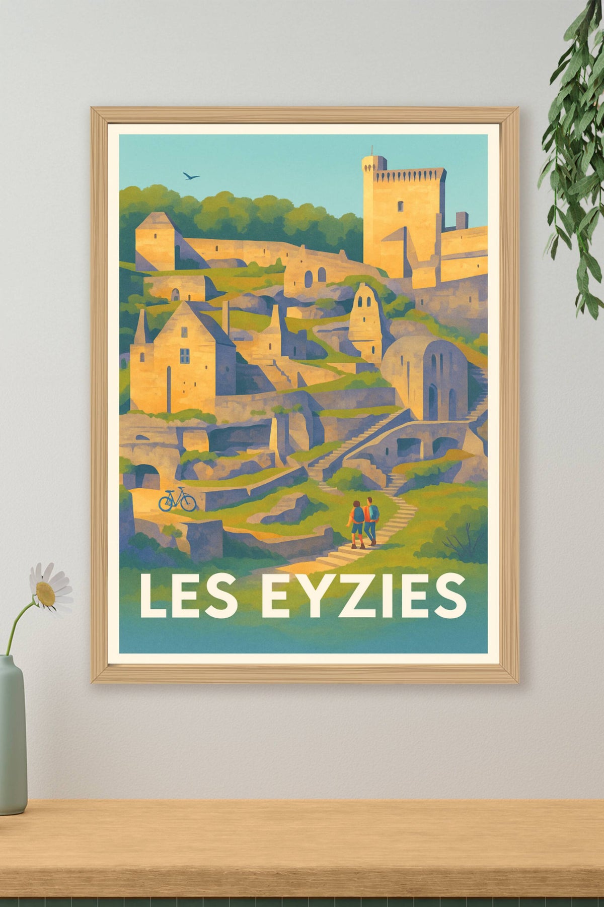 Affiche Les Eyzies — Voyage au cœur de l'histoire préhistorique · poster d'art de Les Eyzies