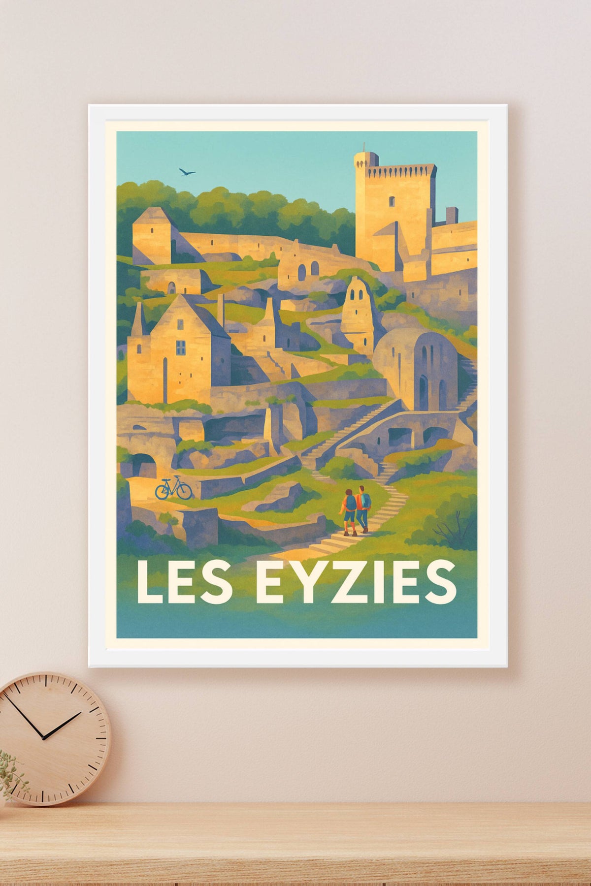 Affiche Les Eyzies — Voyage au cœur de l'histoire préhistorique · poster d'art de Les Eyzies