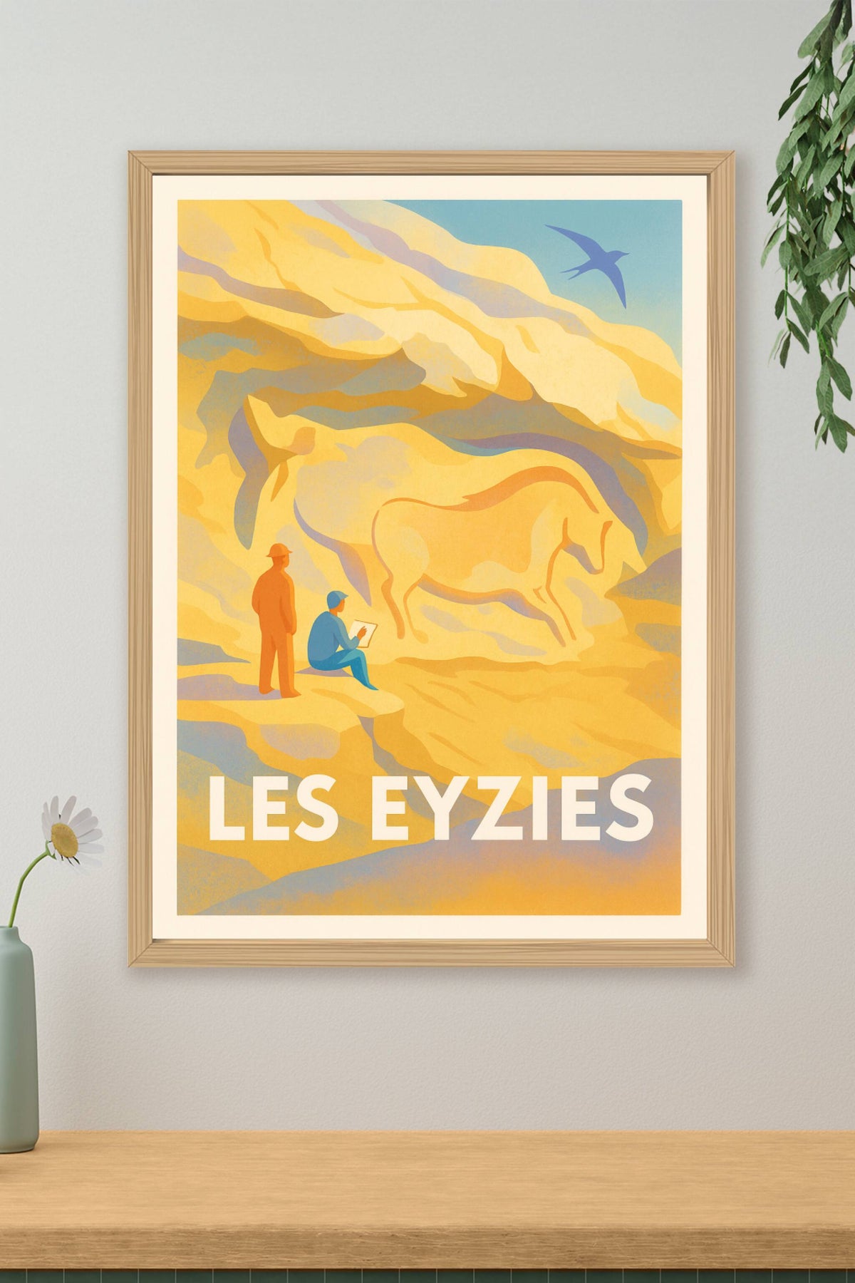Affiche Les Eyzies — Au cœur de la Préhistoire · poster d'art de Les Eyzies