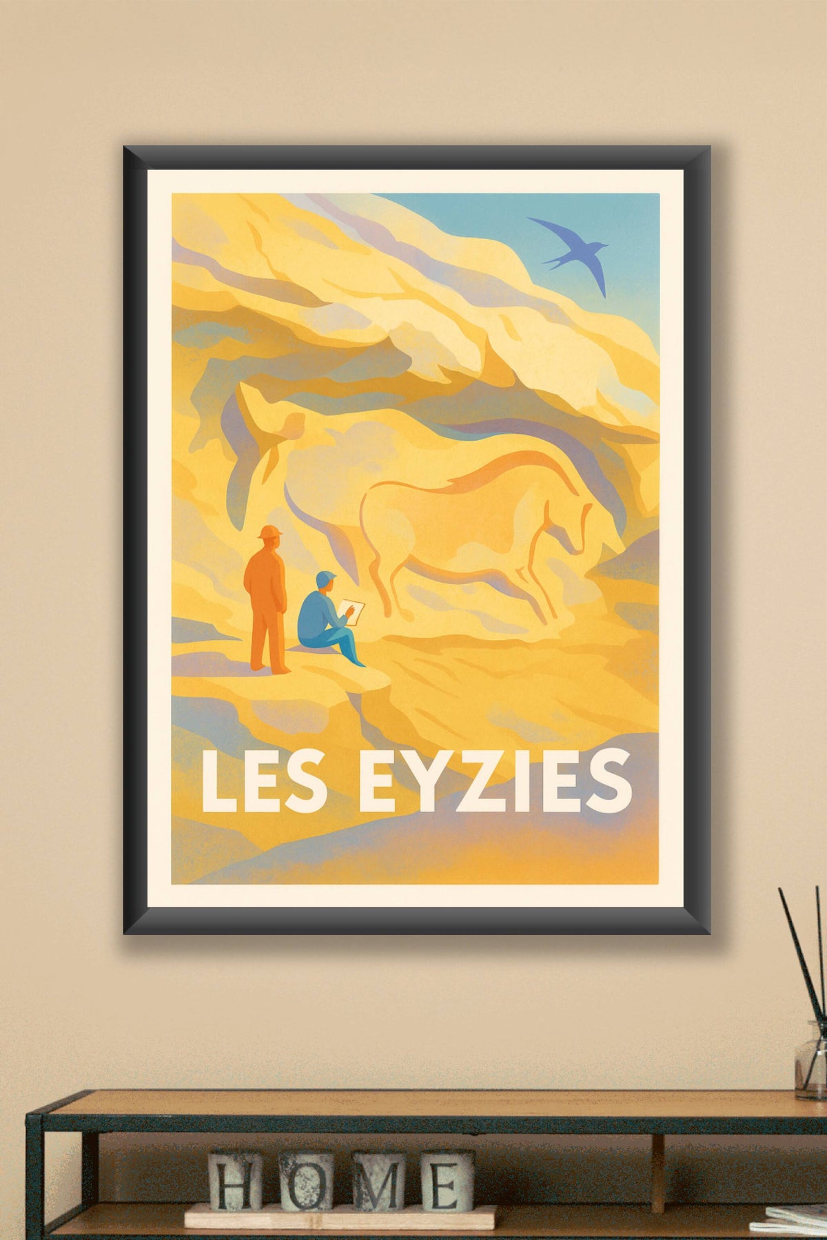 Affiche Les Eyzies — Au cœur de la Préhistoire · poster d'art de Les Eyzies