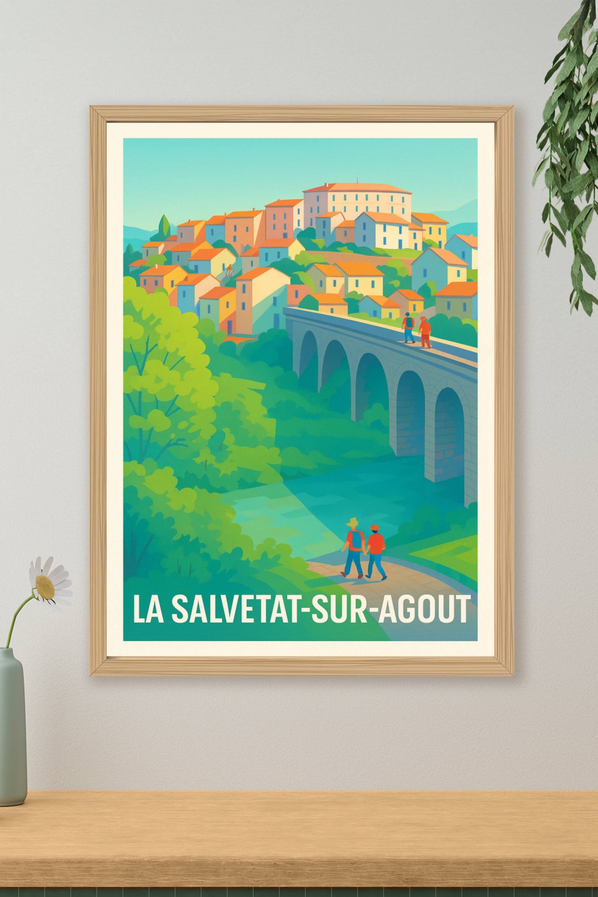 Affiche La Salvetat-sur-Agout — Balade bucolique au cœur de la nature · poster d'art de La Salvetat-sur-Agout