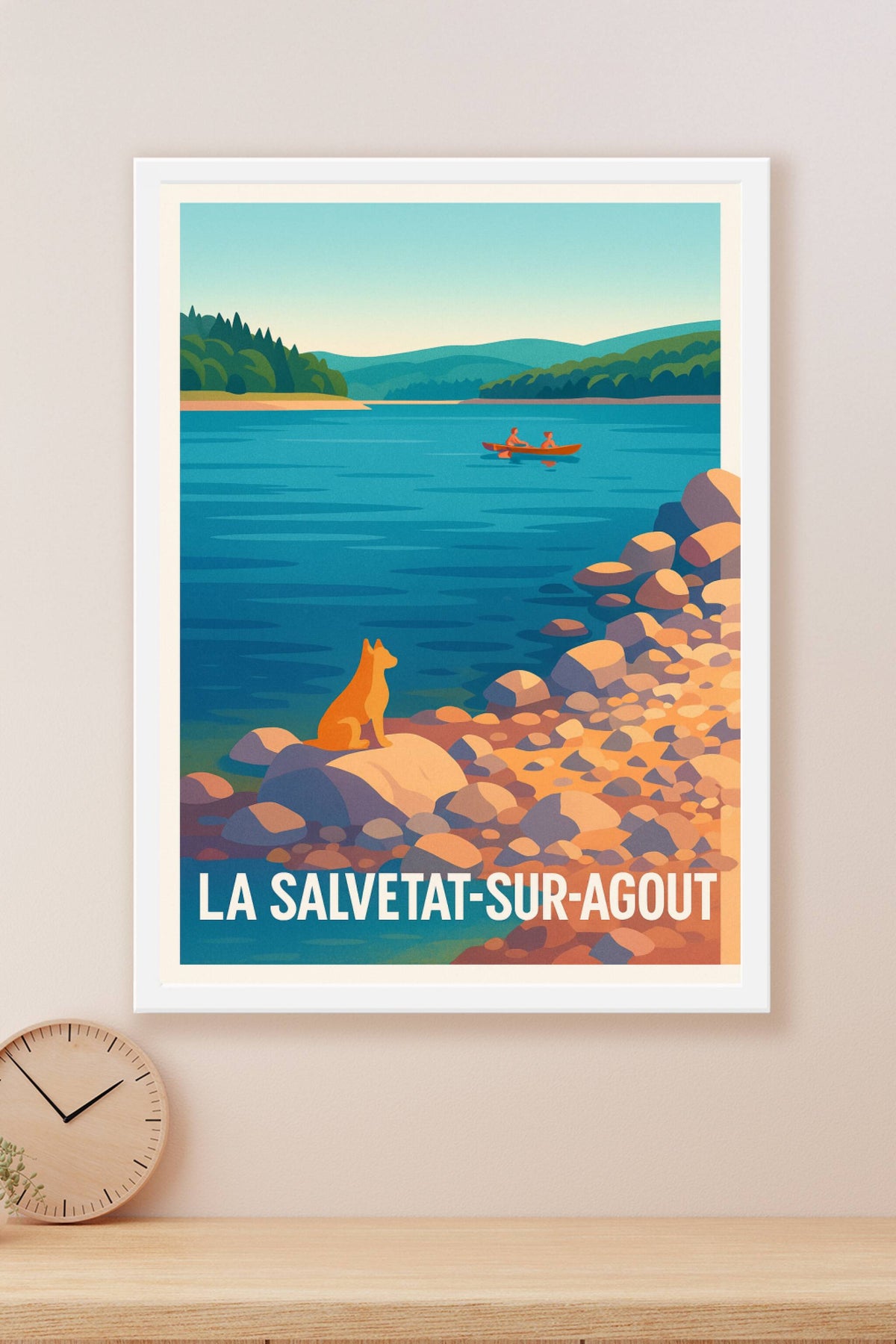 Affiche La Salvetat-sur-Agout — Paix et Nature au Bord de l'Eau · poster d'art de La Salvetat-sur-Agout