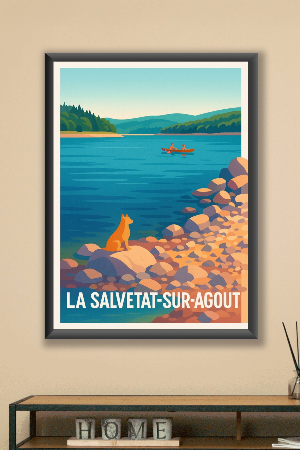 Affiche La Salvetat-sur-Agout — Paix et Nature au Bord de l'Eau · poster d'art de La Salvetat-sur-Agout