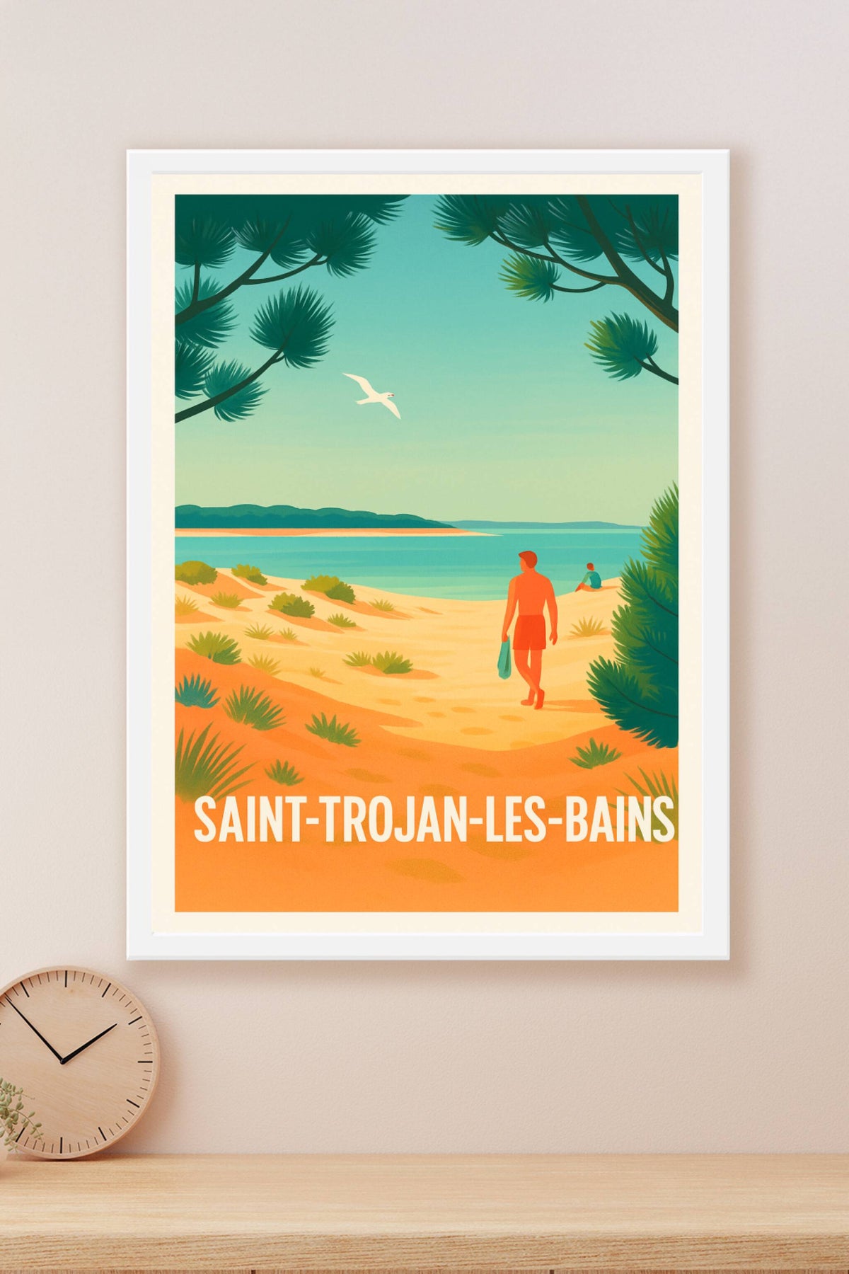 Affiche Saint-Trojan-les-Bains — Évasion nature au bord de l'océan · poster d'art de Saint-Trojan-les-Bains