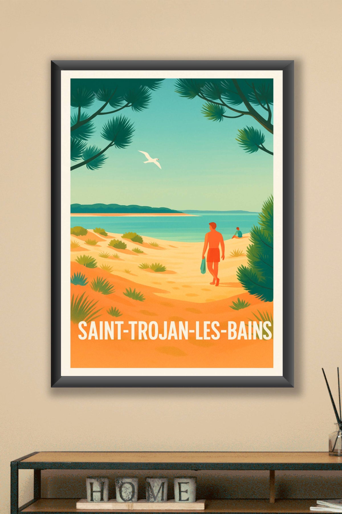 Affiche Saint-Trojan-les-Bains — Évasion nature au bord de l'océan · poster d'art de Saint-Trojan-les-Bains