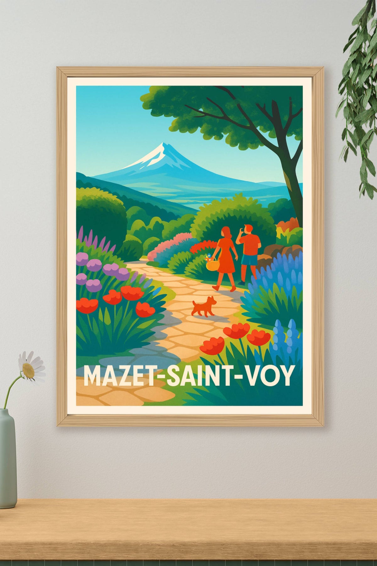 Affiche Mazet-Saint-Voy — Promenade bucolique au cœur de la nature · poster d'art de Mazet-Saint-Voy