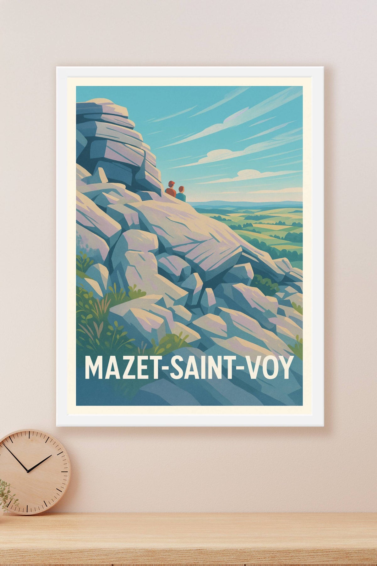 Affiche Mazet-Saint-Voy — Panorama rocheux et horizons apaisants · poster d'art de Mazet-Saint-Voy