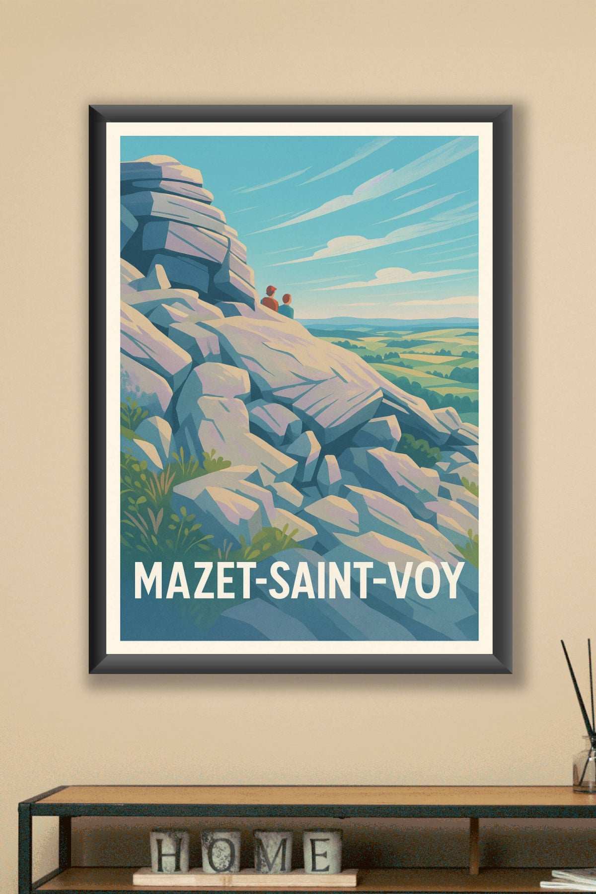 Affiche Mazet-Saint-Voy — Panorama rocheux et horizons apaisants · poster d'art de Mazet-Saint-Voy