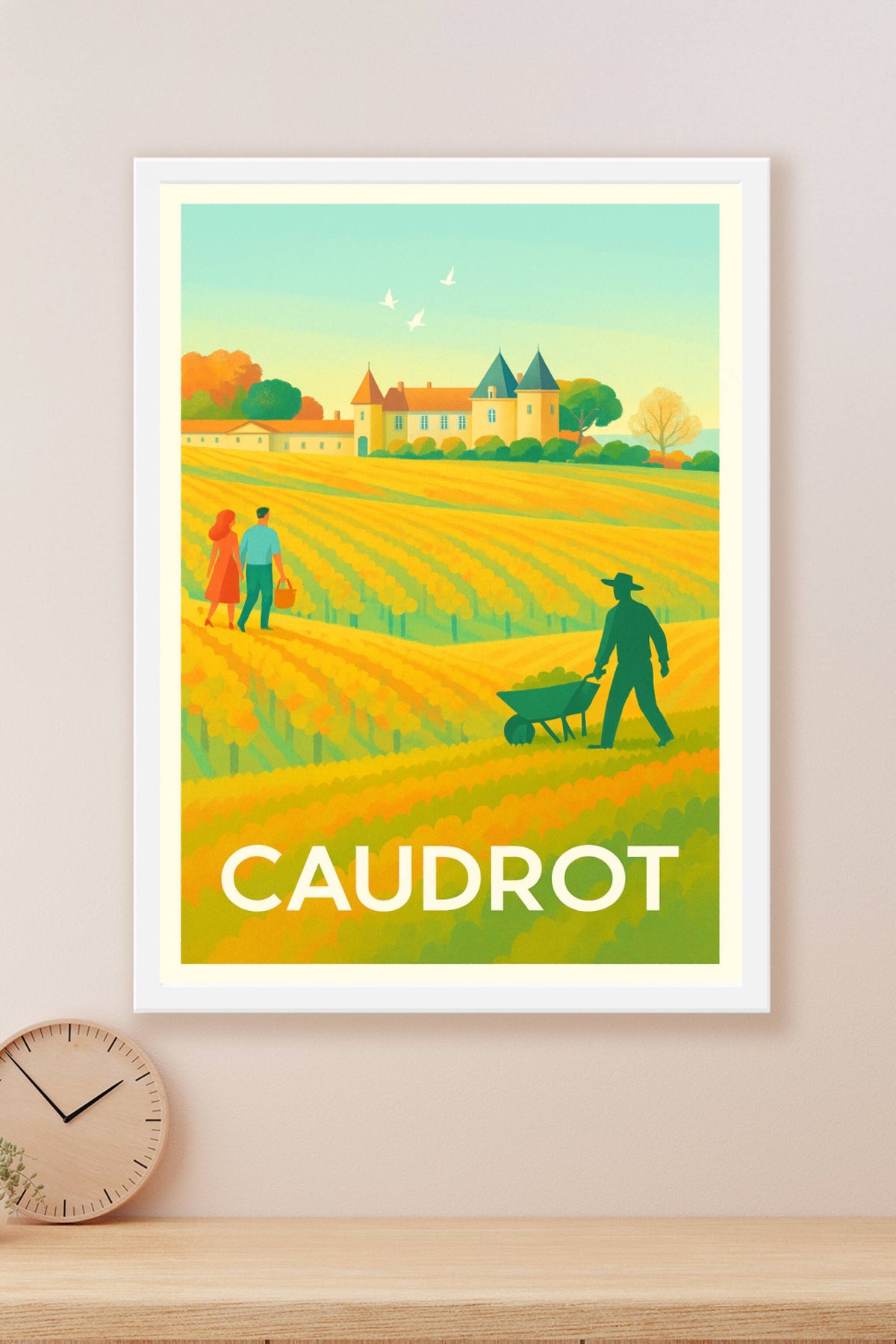 Affiche Caudrot — Escapade champêtre au cœur des vignes · poster d'art de Caudrot