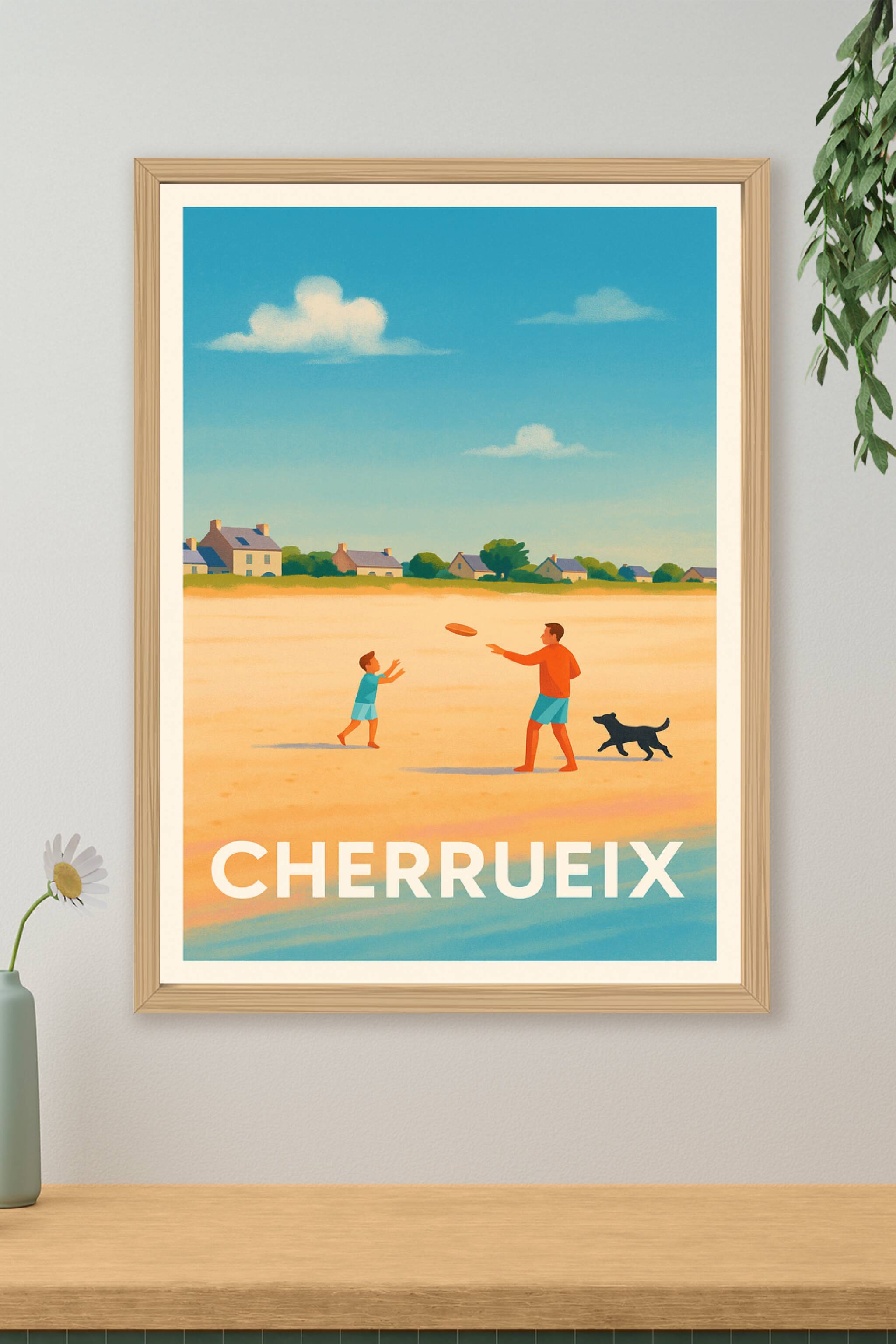 Affiche de Cherrueix - Moments de détente au bord de l'eau