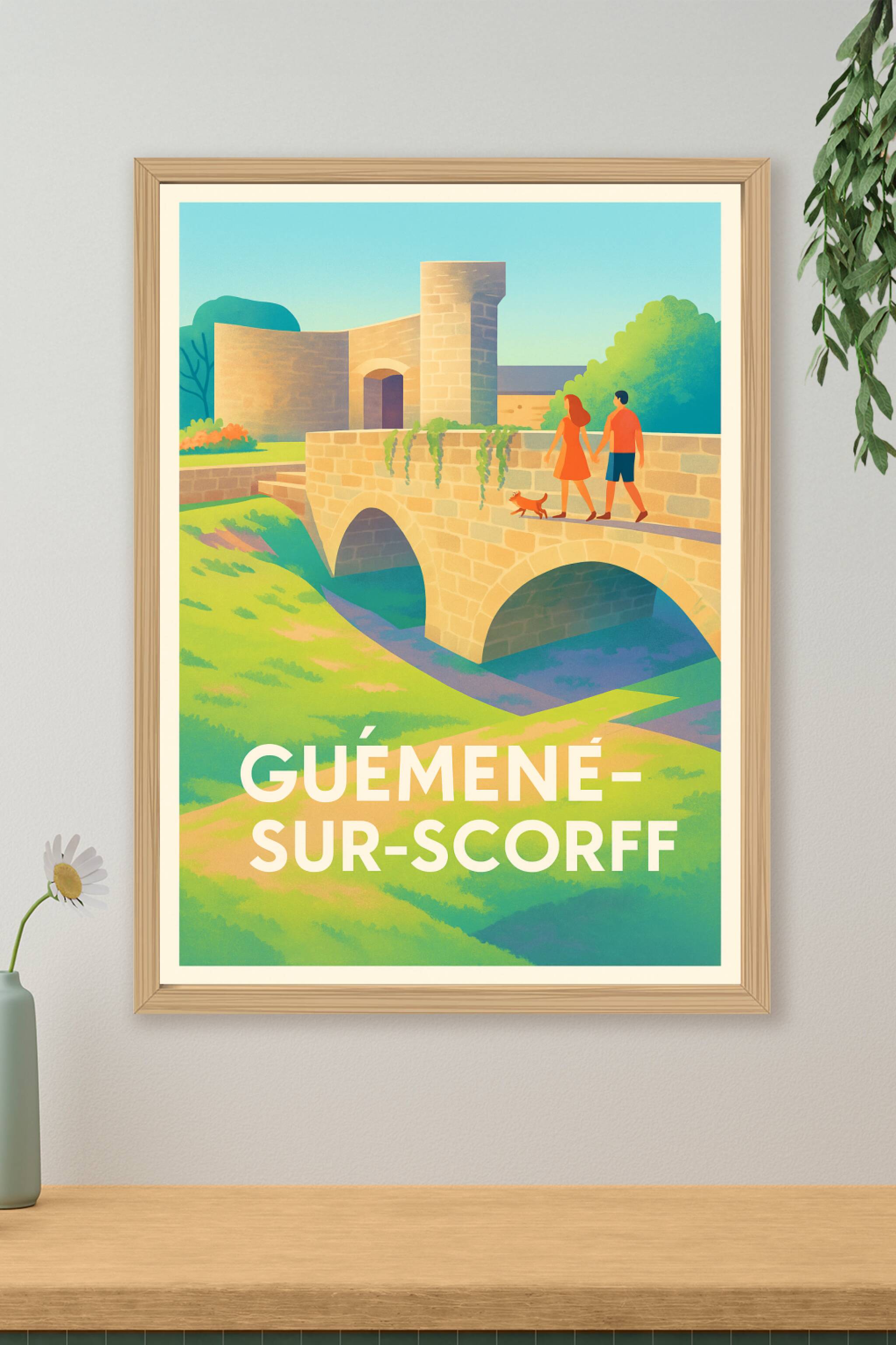 Affiche de Guémené-sur-Scorff - Charme et douceur bretonne