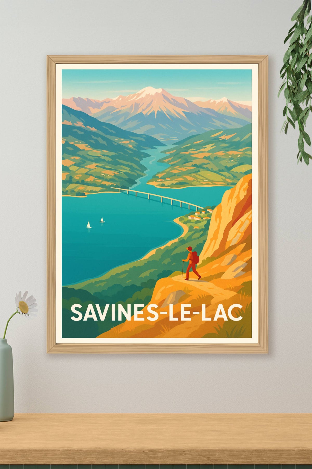 Affiche Savines-le-Lac — Évasion et panoramas alpins · poster d'art de Savines-le-Lac