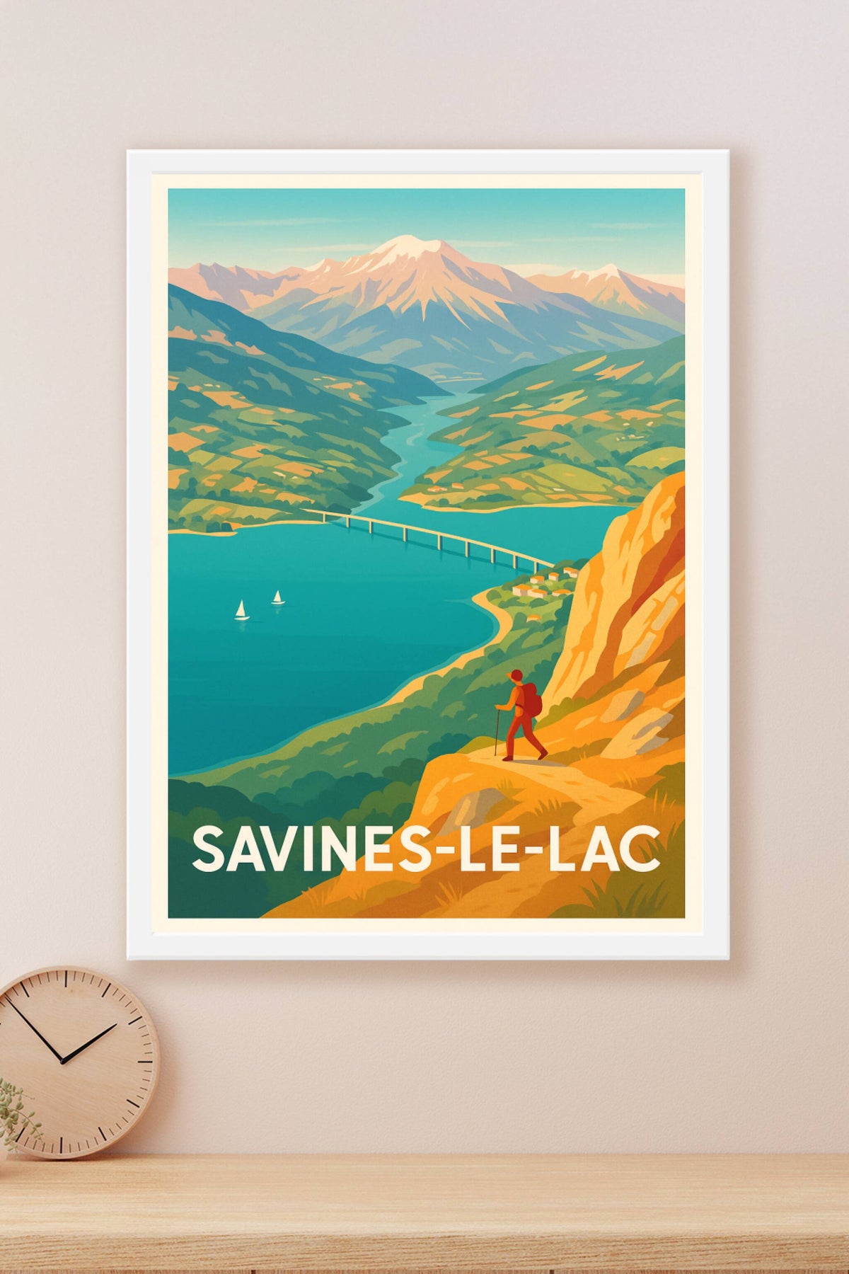 Affiche Savines-le-Lac — Évasion et panoramas alpins · poster d'art de Savines-le-Lac
