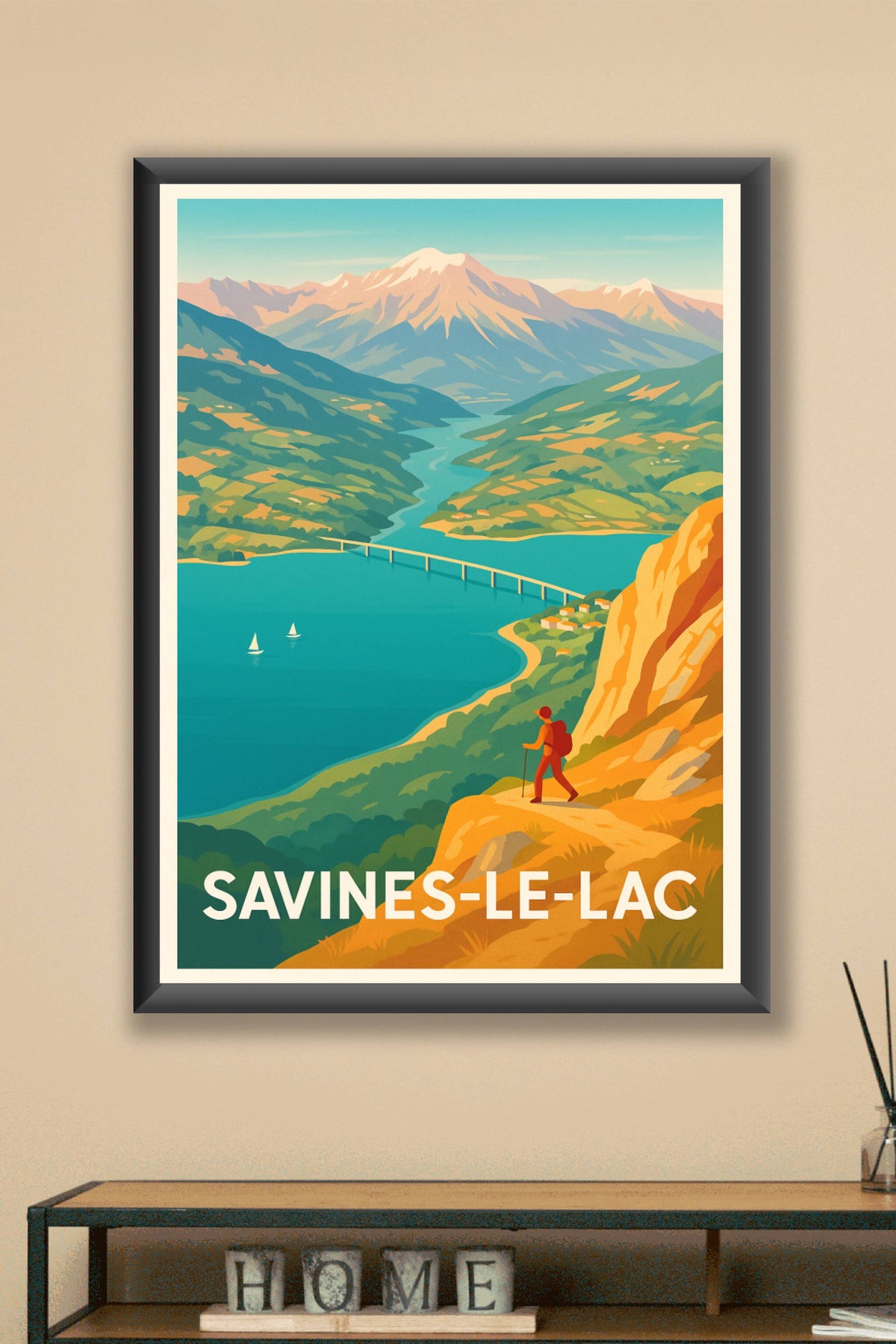 Affiche Savines-le-Lac — Évasion et panoramas alpins · poster d'art de Savines-le-Lac