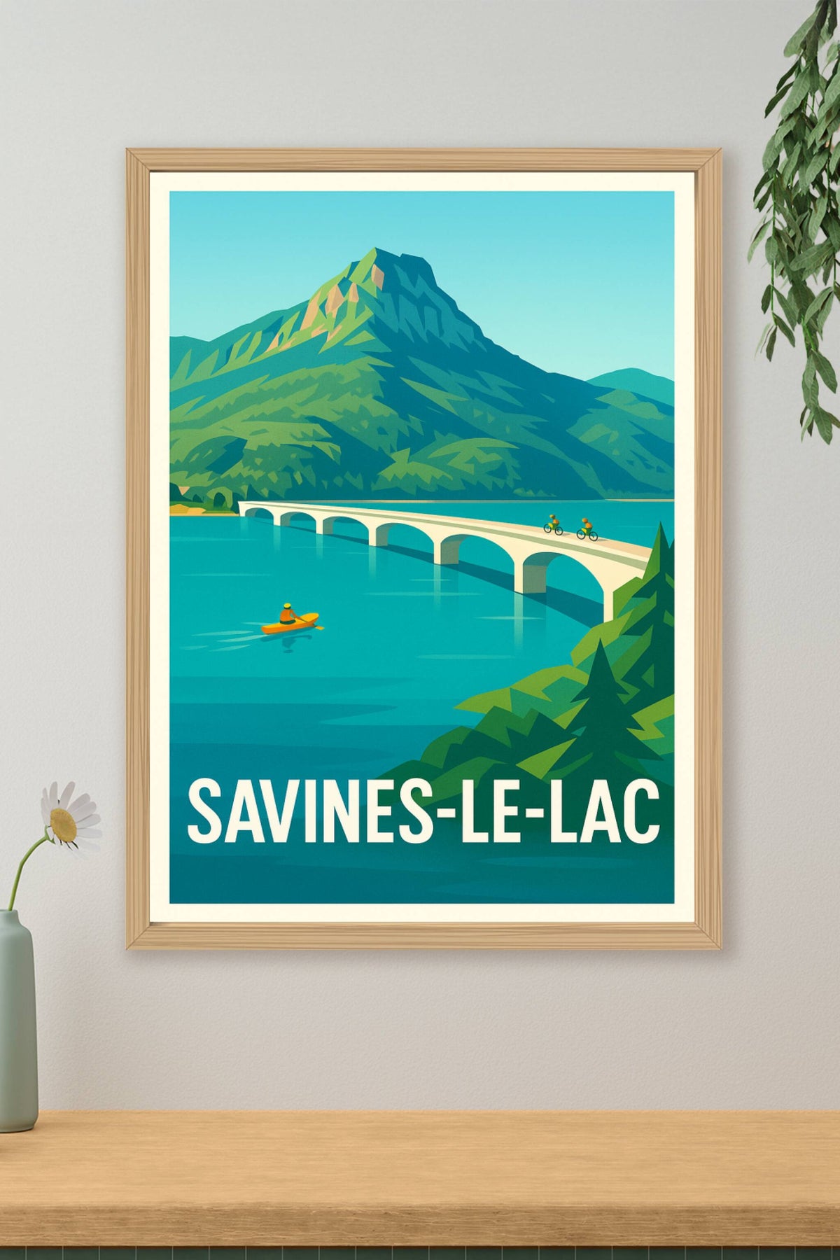 Affiche Savines-le-Lac — Évasion au bord de l'eau · poster d'art de Savines-le-Lac