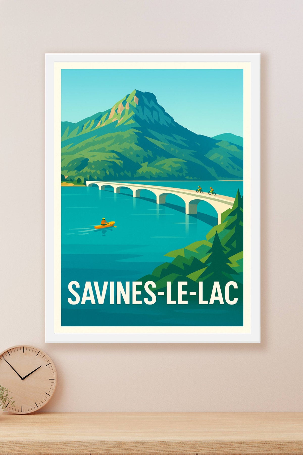Affiche Savines-le-Lac — Évasion au bord de l'eau · poster d'art de Savines-le-Lac