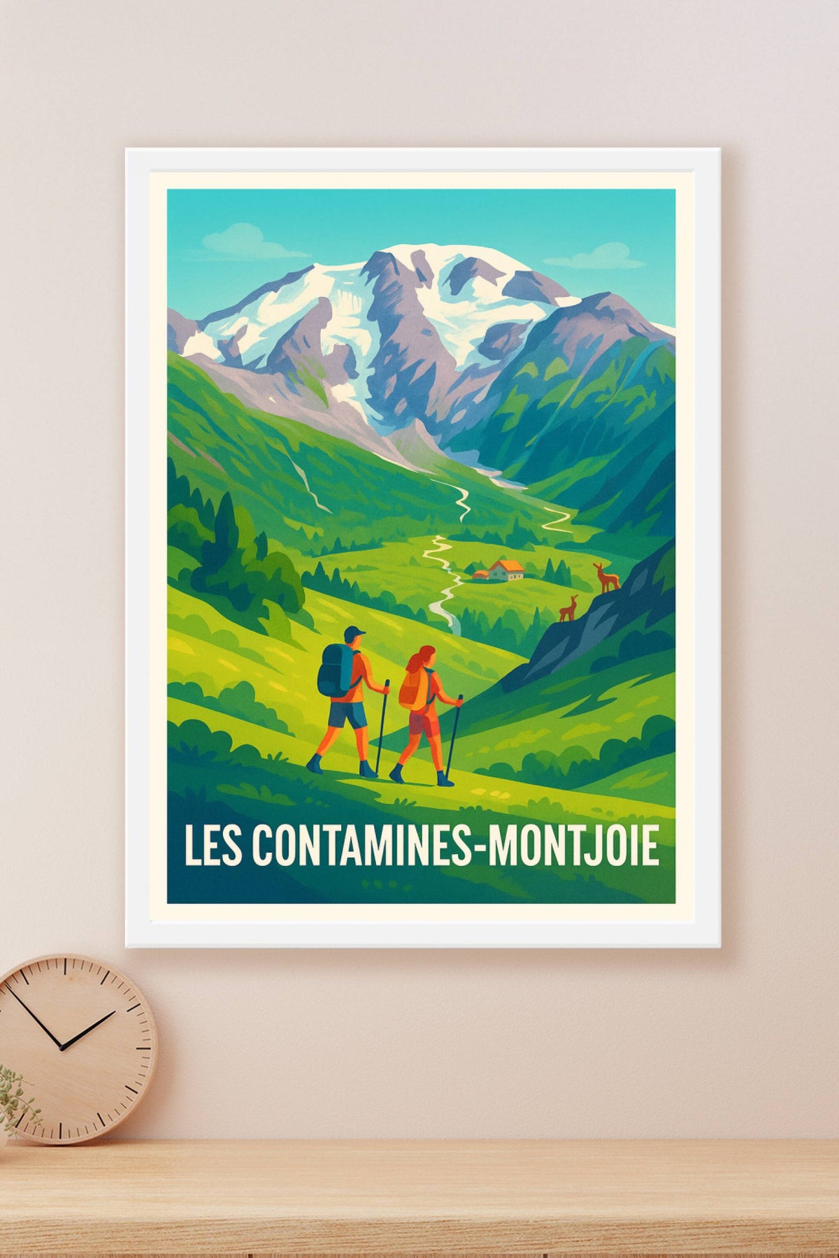 Affiche Les Contamines-Montjoie — Évasion et Nature en Montagne · poster d'art de Les Contamines-Montjoie
