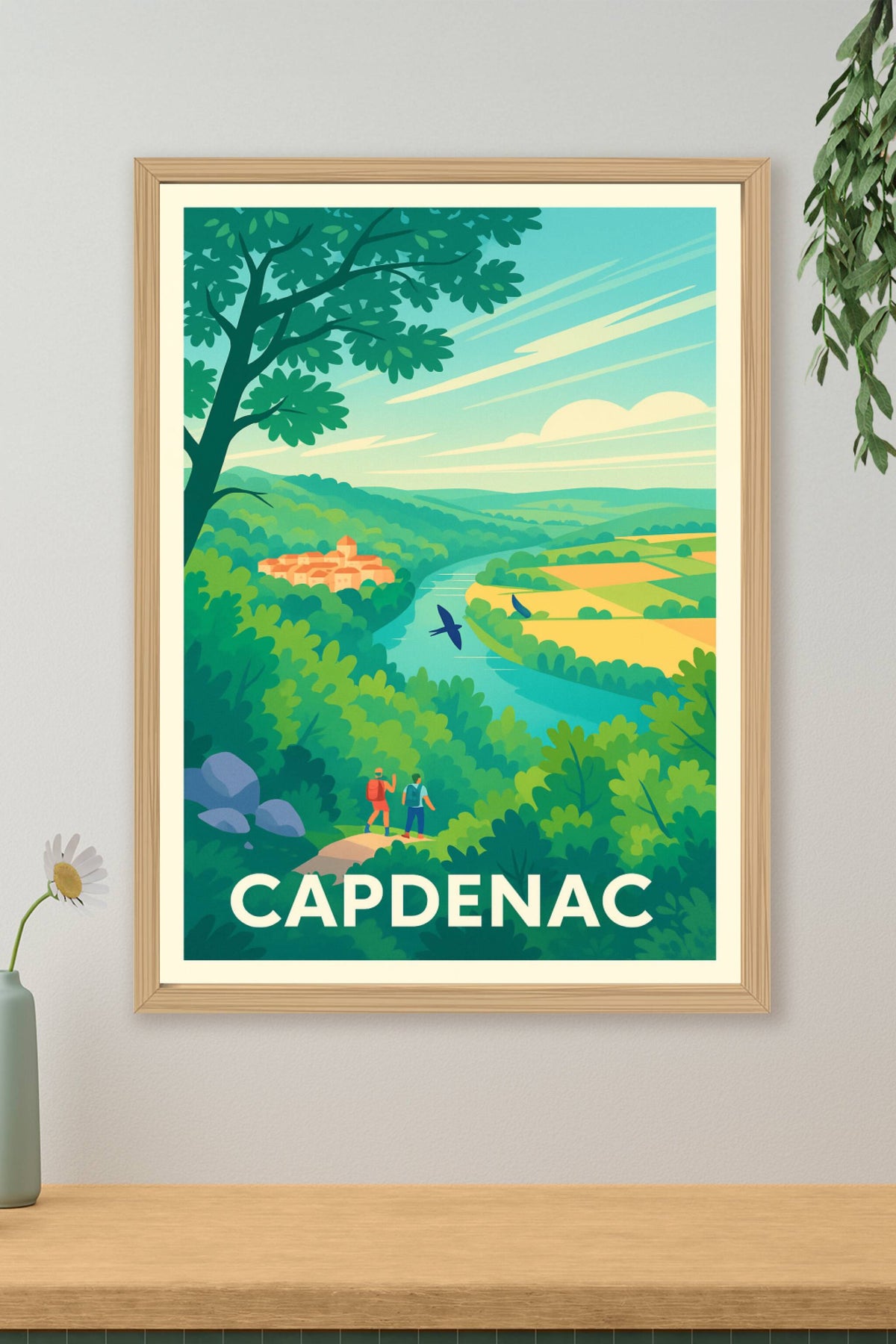 Affiche Capdenac — L'appel de la nature et des paysages verdoyants · poster d'art de Capdenac
