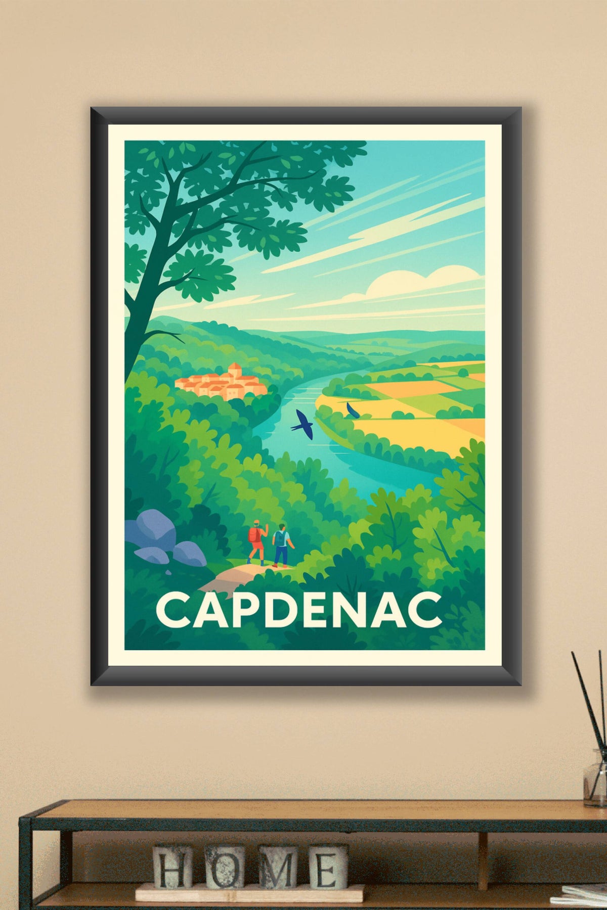 Affiche Capdenac — L'appel de la nature et des paysages verdoyants · poster d'art de Capdenac