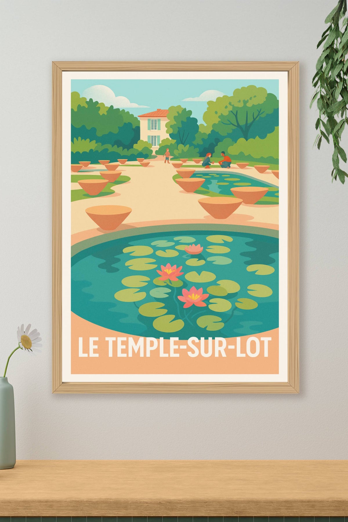 Affiche Le Temple-sur-Lot — Havre de paix et nature en douceur · poster d'art de Le Temple-sur-Lot