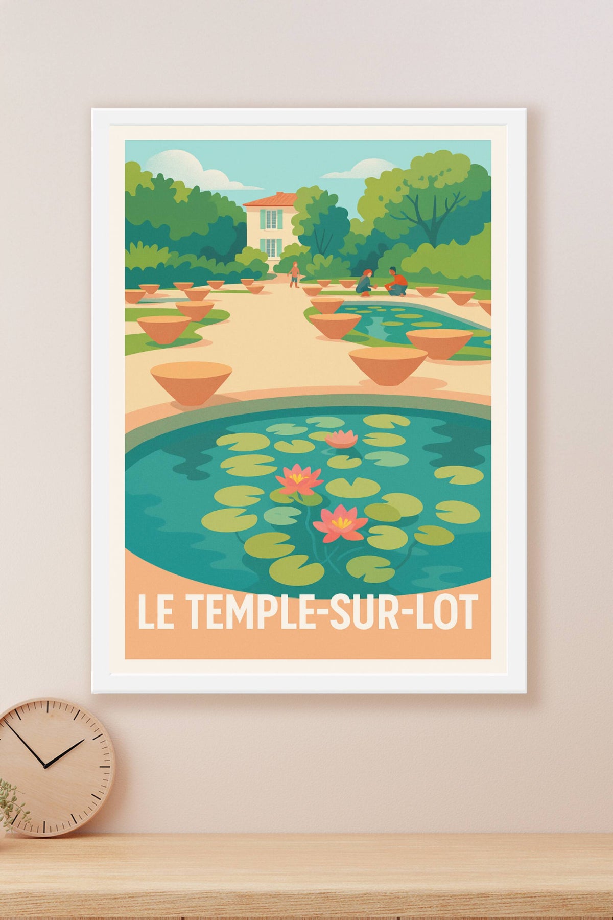 Affiche Le Temple-sur-Lot — Havre de paix et nature en douceur · poster d'art de Le Temple-sur-Lot