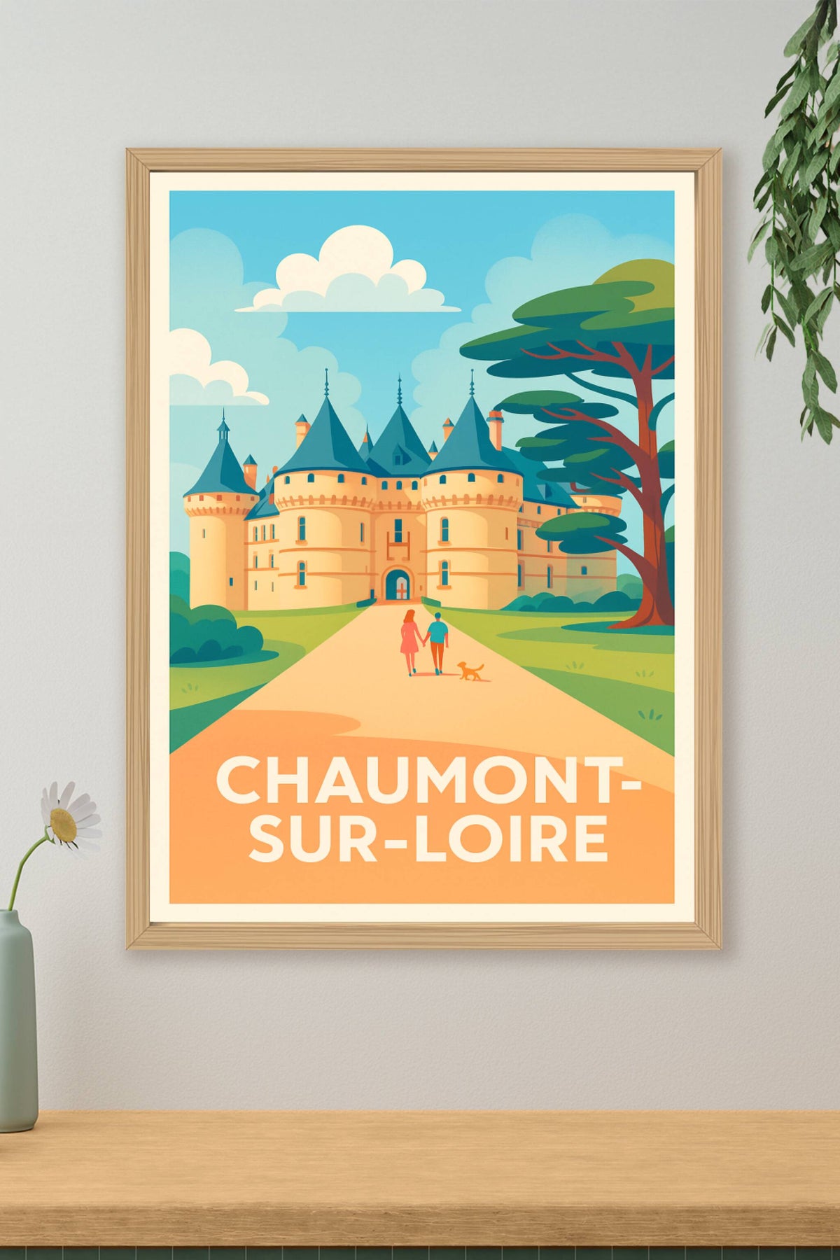 Affiche Chaumont-sur-Loire — L'élégance intemporelle du château · poster d'art de Chaumont-sur-Loire