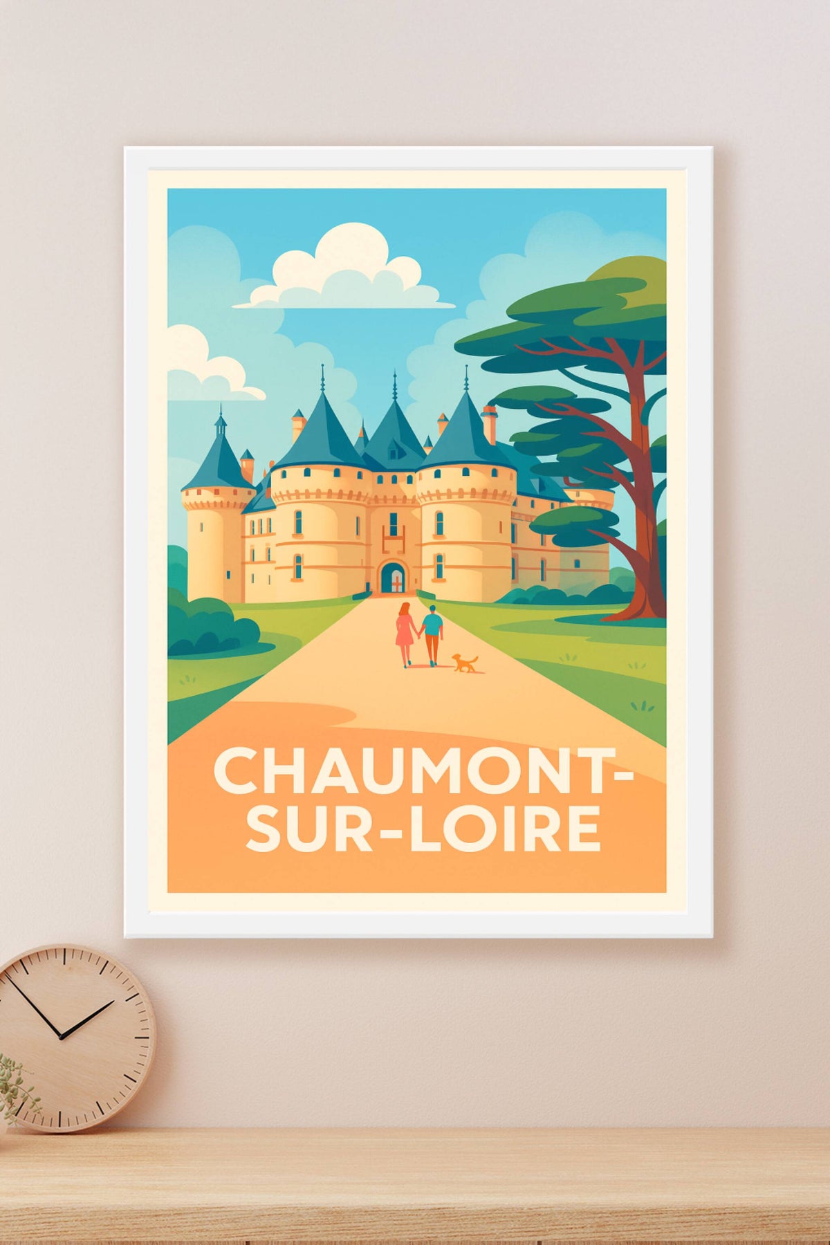 Affiche Chaumont-sur-Loire — L'élégance intemporelle du château · poster d'art de Chaumont-sur-Loire