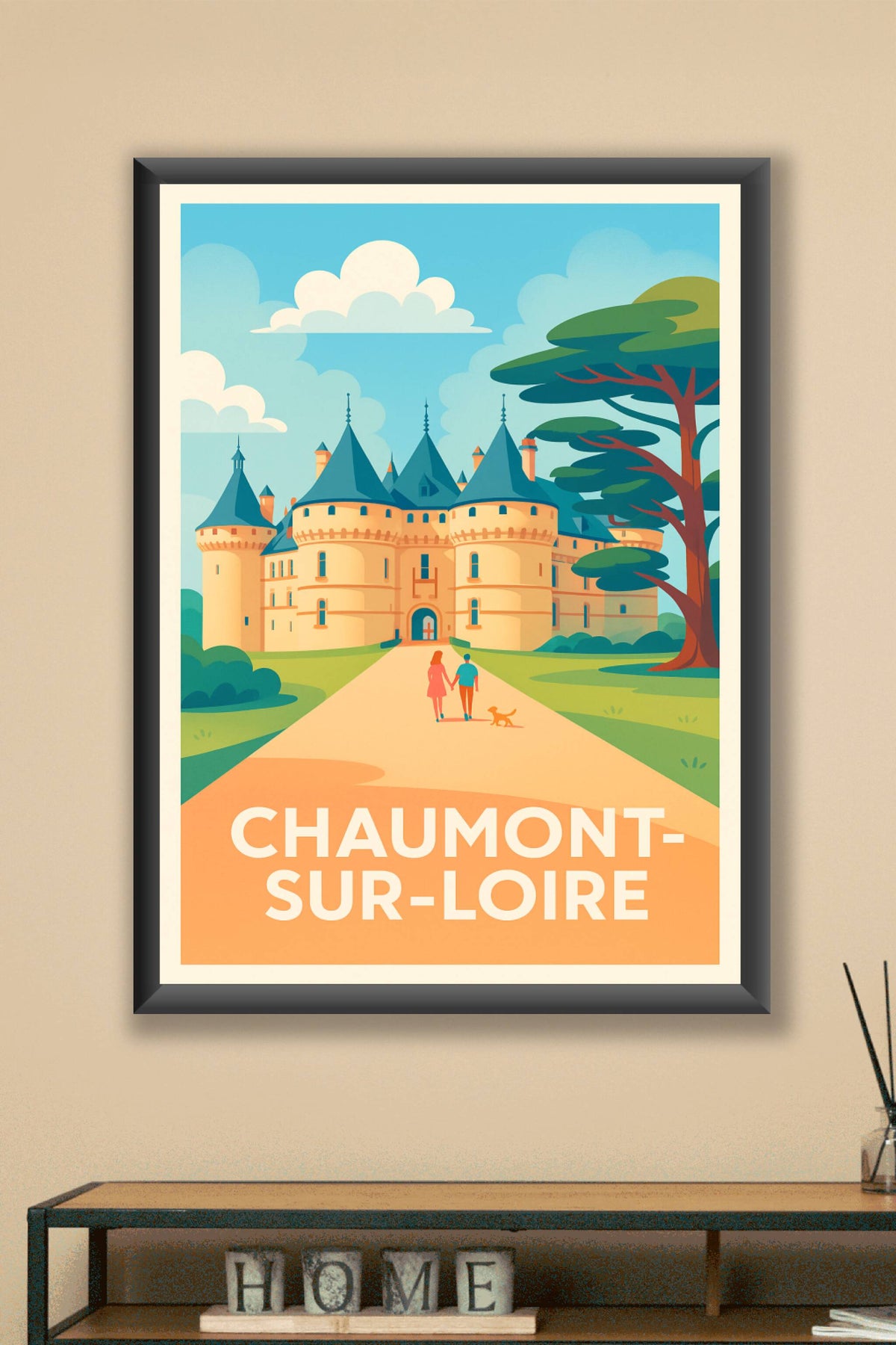 Affiche Chaumont-sur-Loire — L'élégance intemporelle du château · poster d'art de Chaumont-sur-Loire