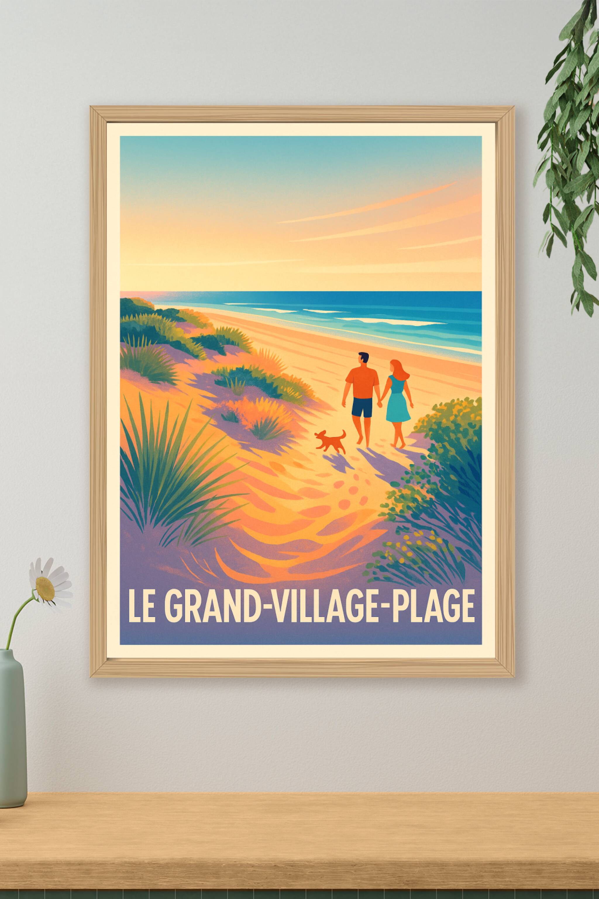 Affiche de Le Grand-Village-Plage - Échappée romantique sur la côte Atlantique