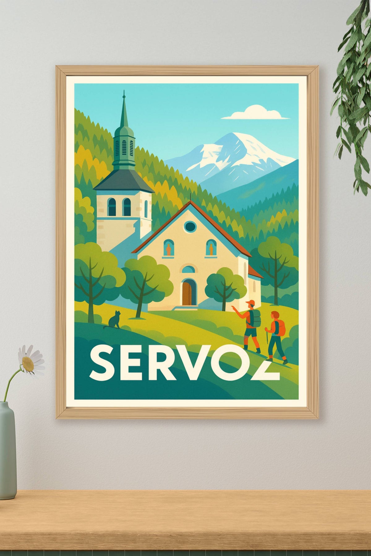 Affiche Servoz — Escapade alpine et charme authentique · poster d'art de Servoz