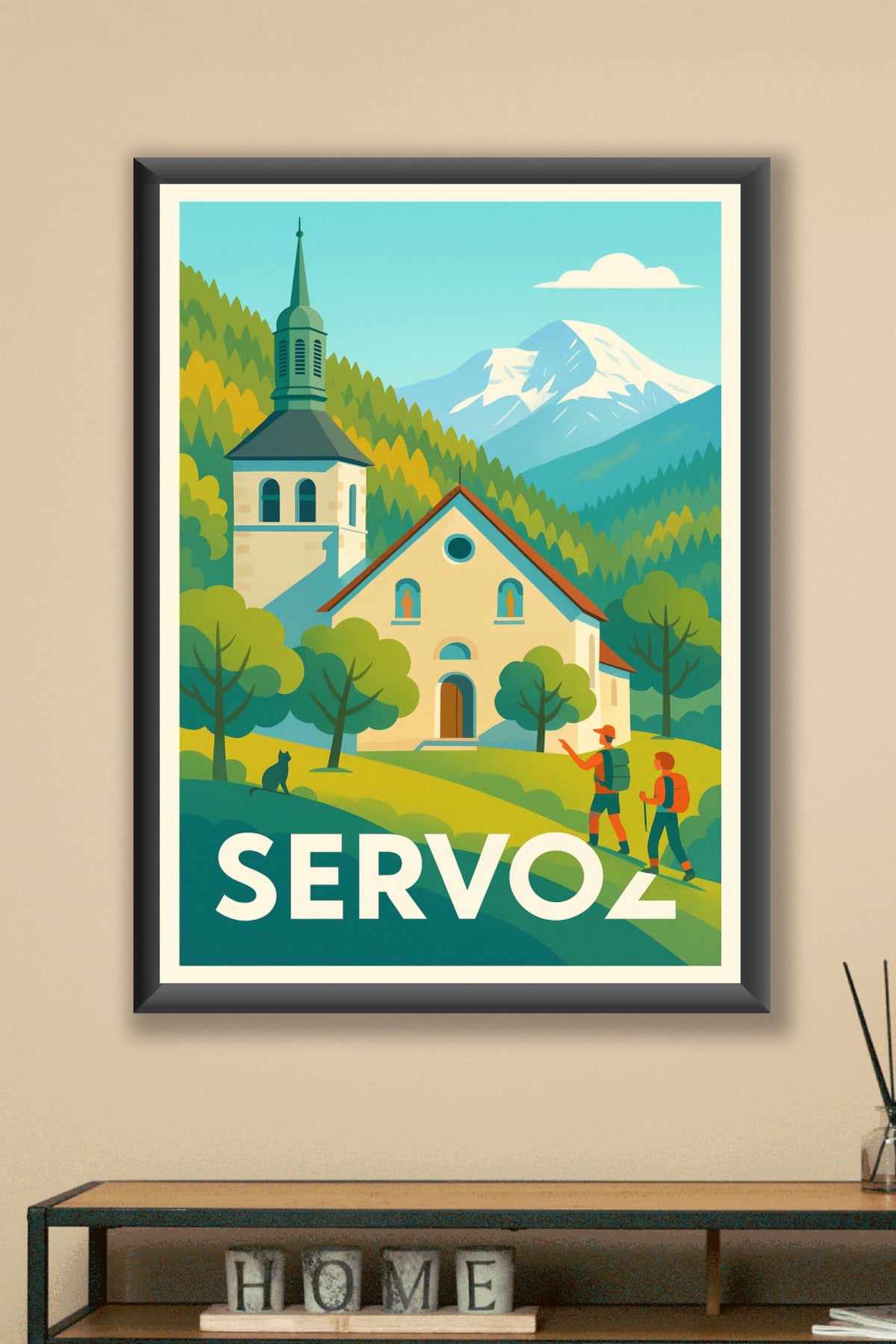 Affiche Servoz — Escapade alpine et charme authentique · poster d'art de Servoz