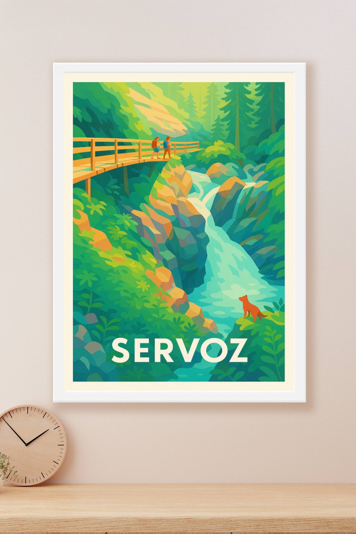 Affiche Servoz — L'appel de la nature verdoyante · poster d'art de Servoz