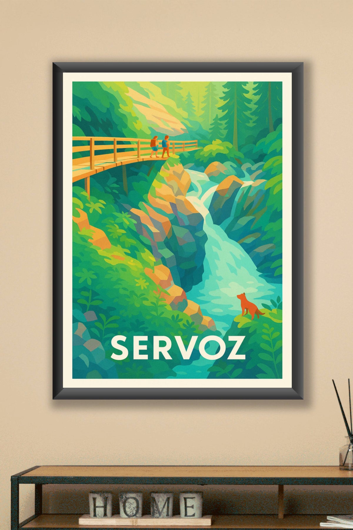 Affiche Servoz — L'appel de la nature verdoyante · poster d'art de Servoz
