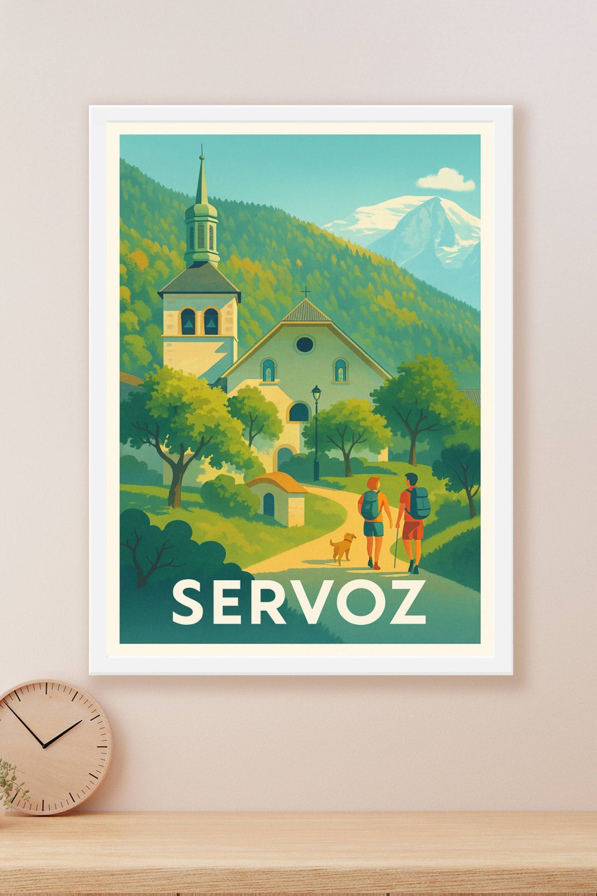 Affiche Servoz — Escapade nature et patrimoine au pied du Mont Blanc · poster d'art de Servoz