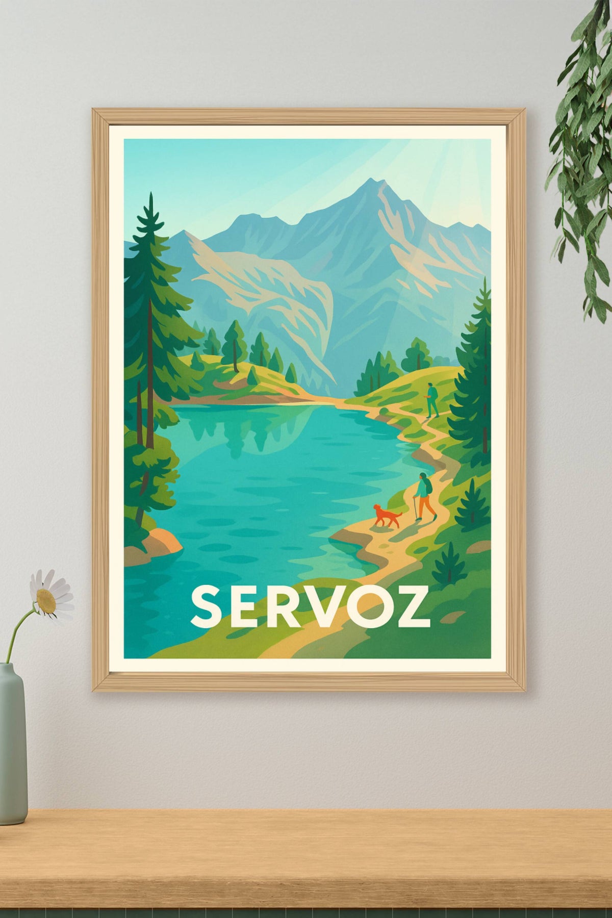 Affiche Servoz — Évasion naturelle au cœur des montagnes · poster d'art de Servoz