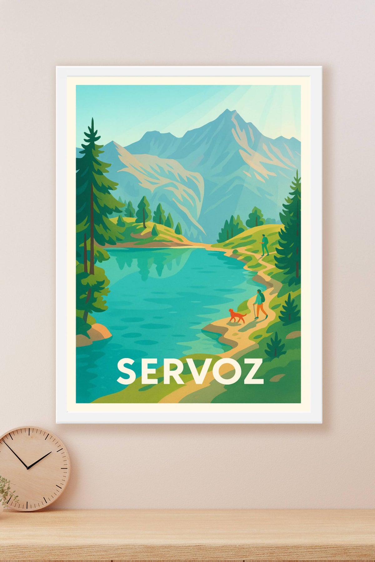 Affiche Servoz — Évasion naturelle au cœur des montagnes · poster d'art de Servoz
