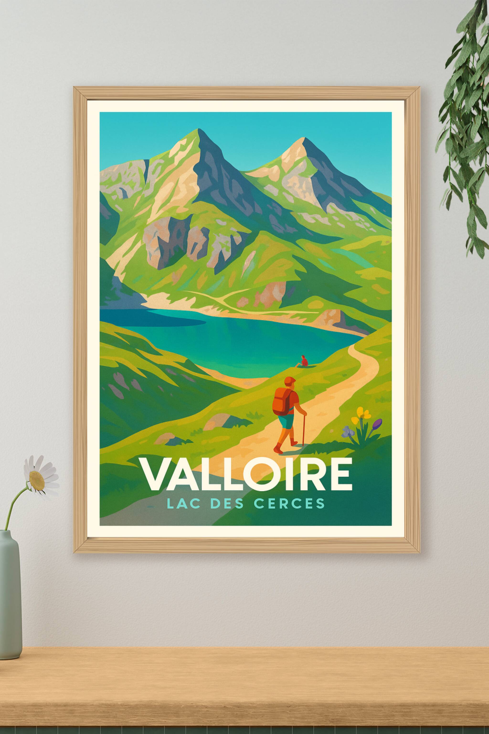 Affiche de Valloire - Évasion au Lac des Cerces