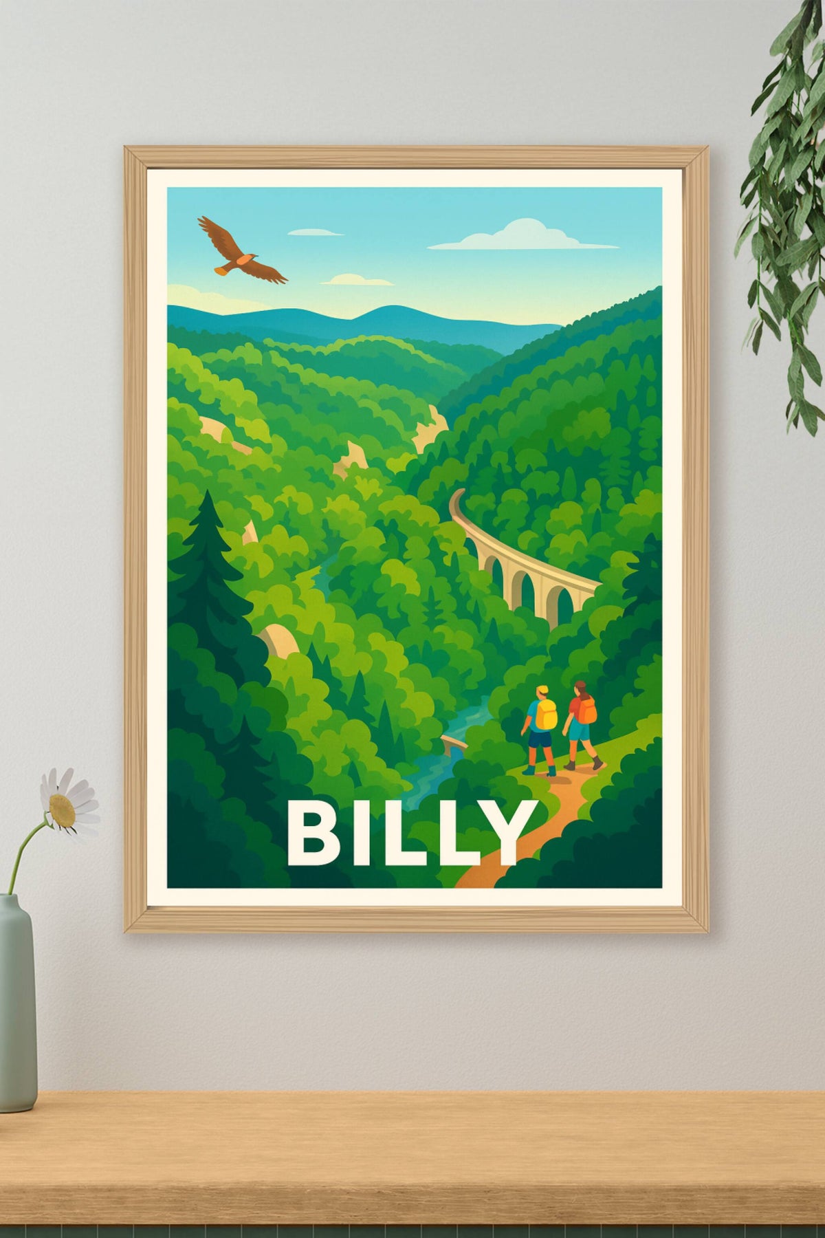 Affiche Billy — Évasion nature et sentiers verdoyants · poster d'art de Billy
