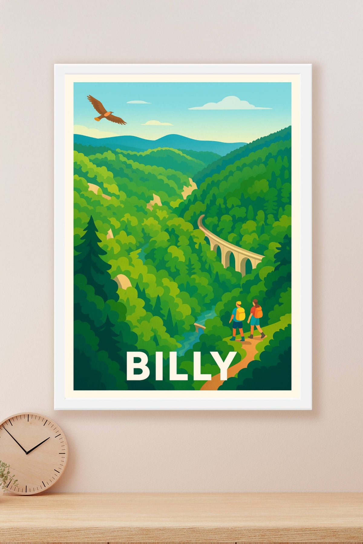 Affiche Billy — Évasion nature et sentiers verdoyants · poster d'art de Billy