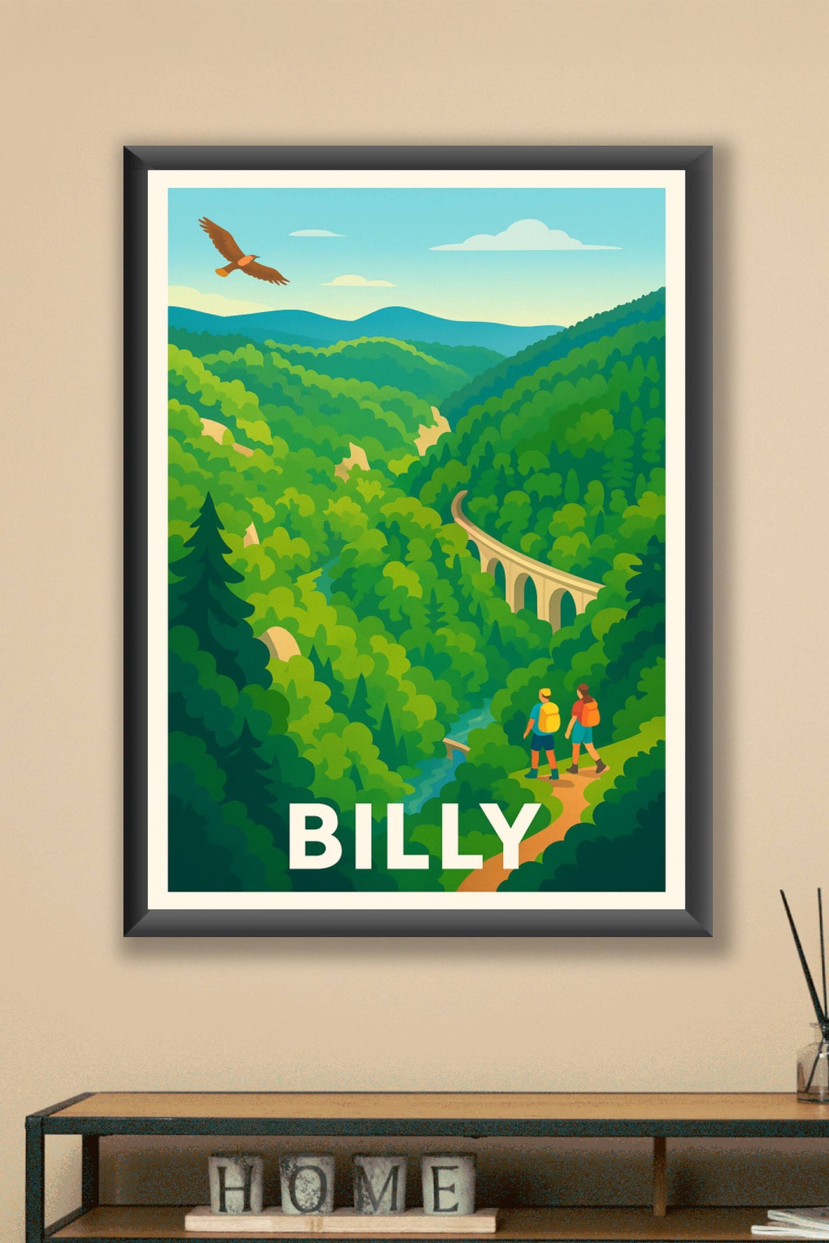 Affiche Billy — Évasion nature et sentiers verdoyants · poster d'art de Billy