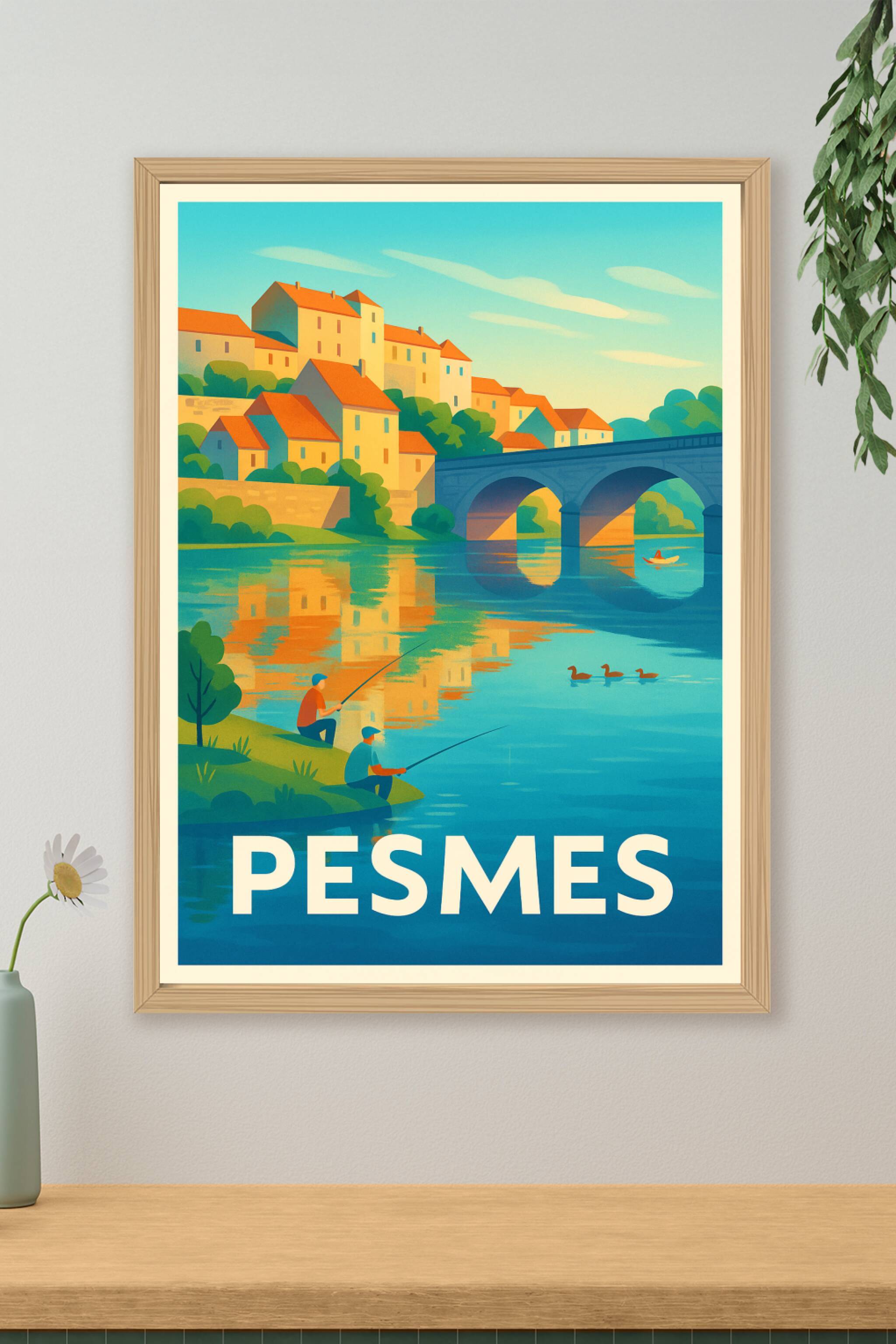 Affiche de Pesmes - Tranquillité au bord de l'eau