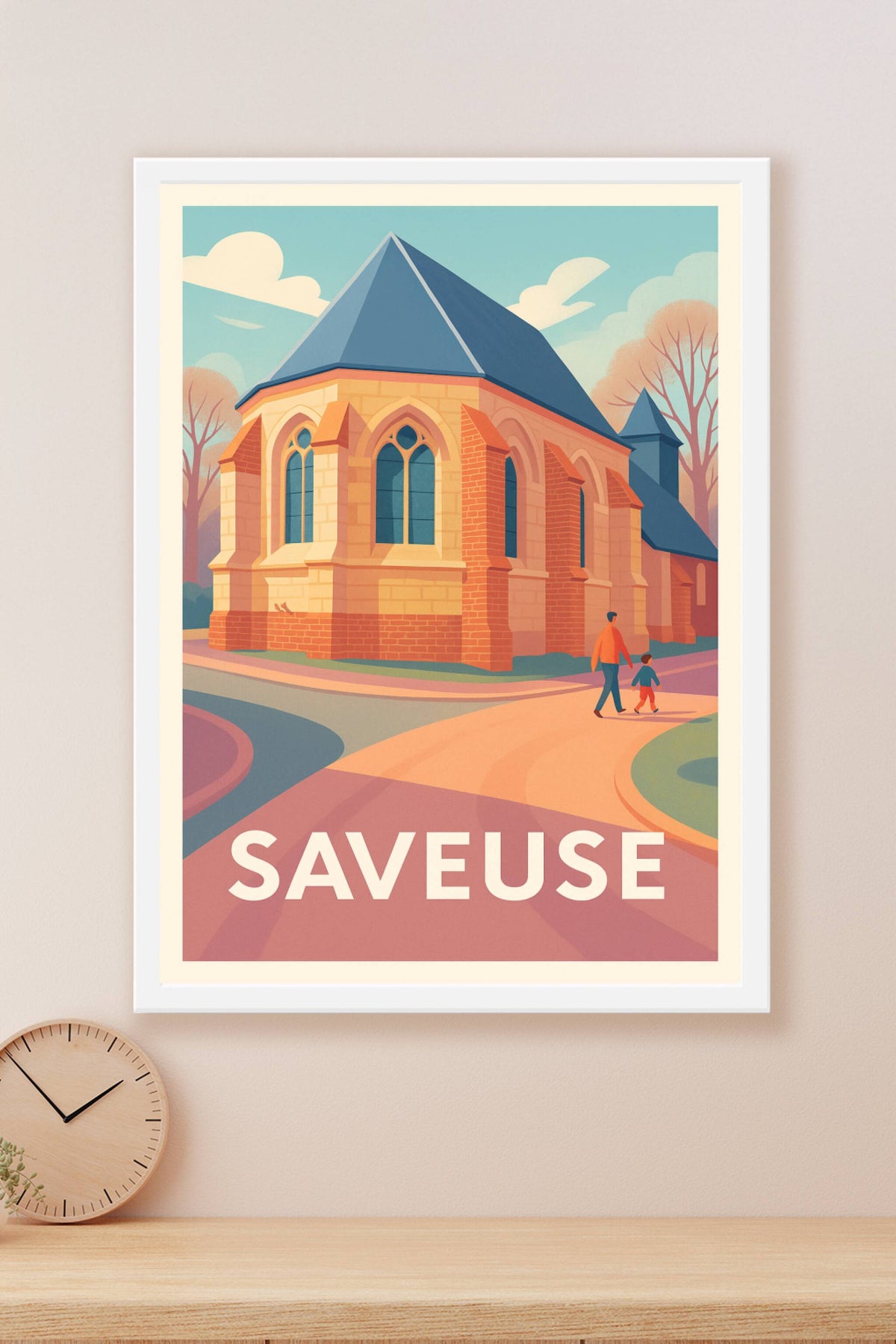 Affiche Saveuse — Charme authentique à chaque coin de rue · poster d'art de Saveuse