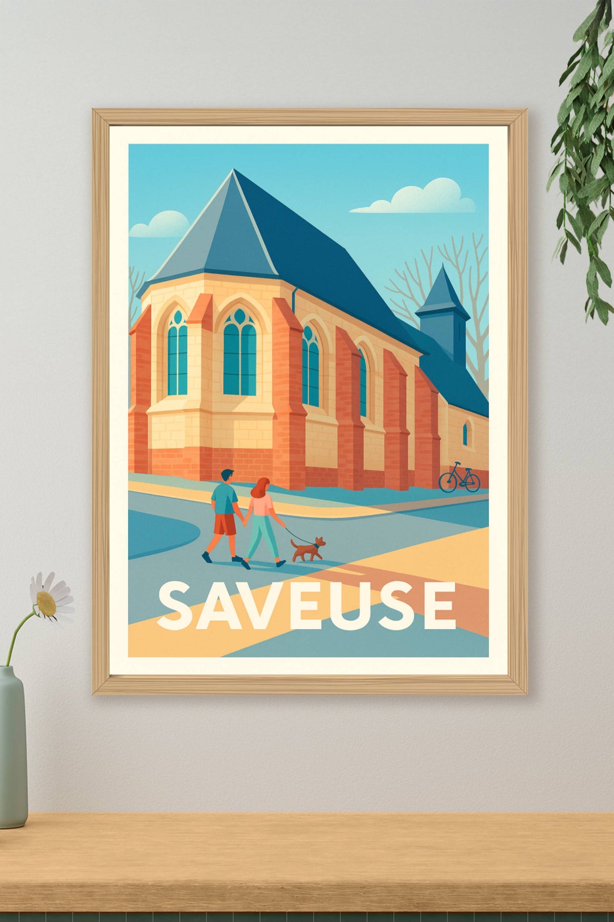 Affiche Saveuse — Promenade paisible en cœur de ville · poster d'art de Saveuse