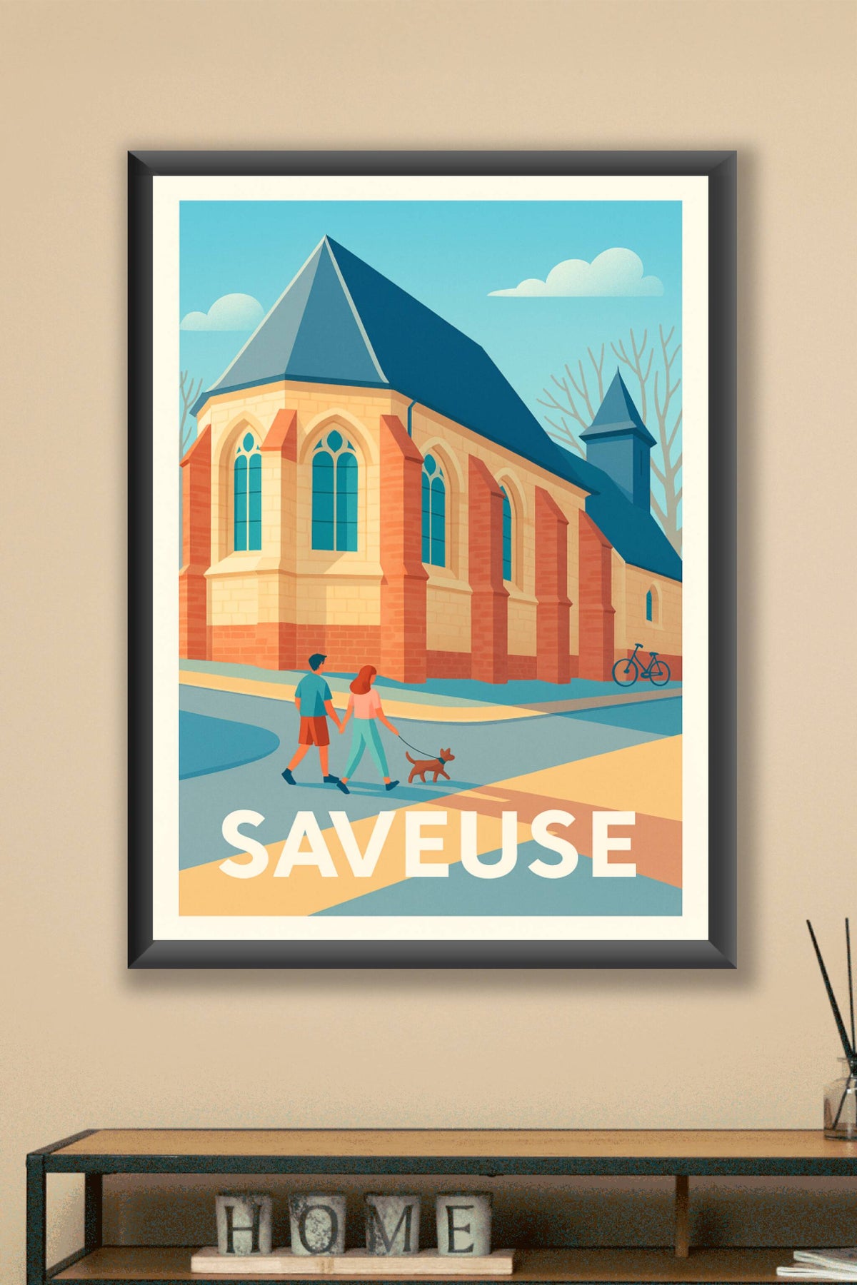Affiche Saveuse — Promenade paisible en cœur de ville · poster d'art de Saveuse