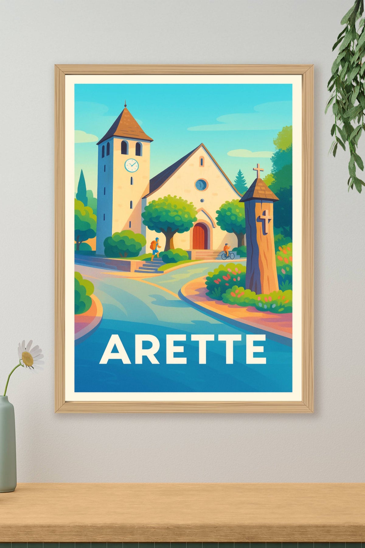 Affiche Arette — Charme bucolique et sérénité pastorale · poster d'art de Arette