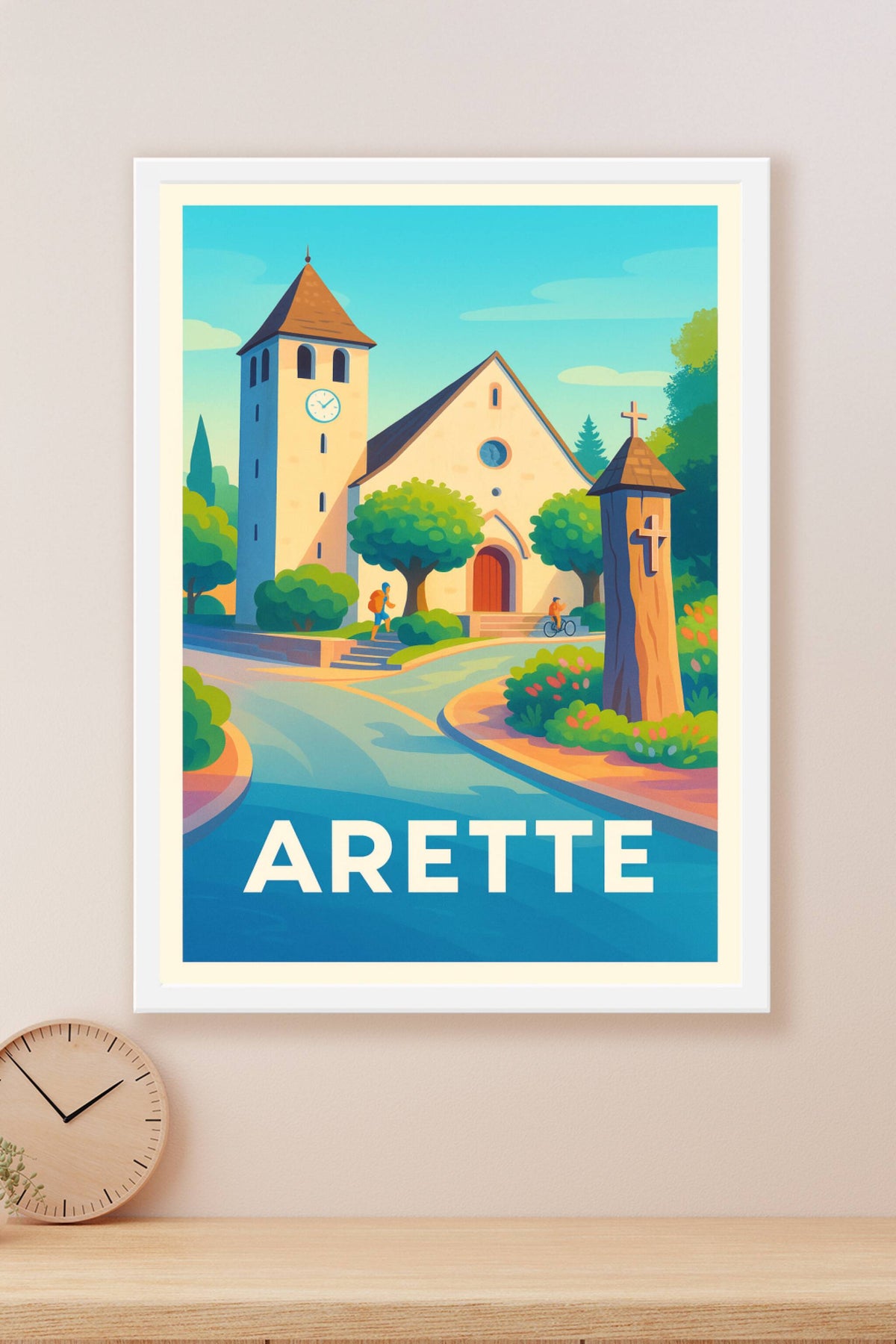 Affiche Arette — Charme bucolique et sérénité pastorale · poster d'art de Arette