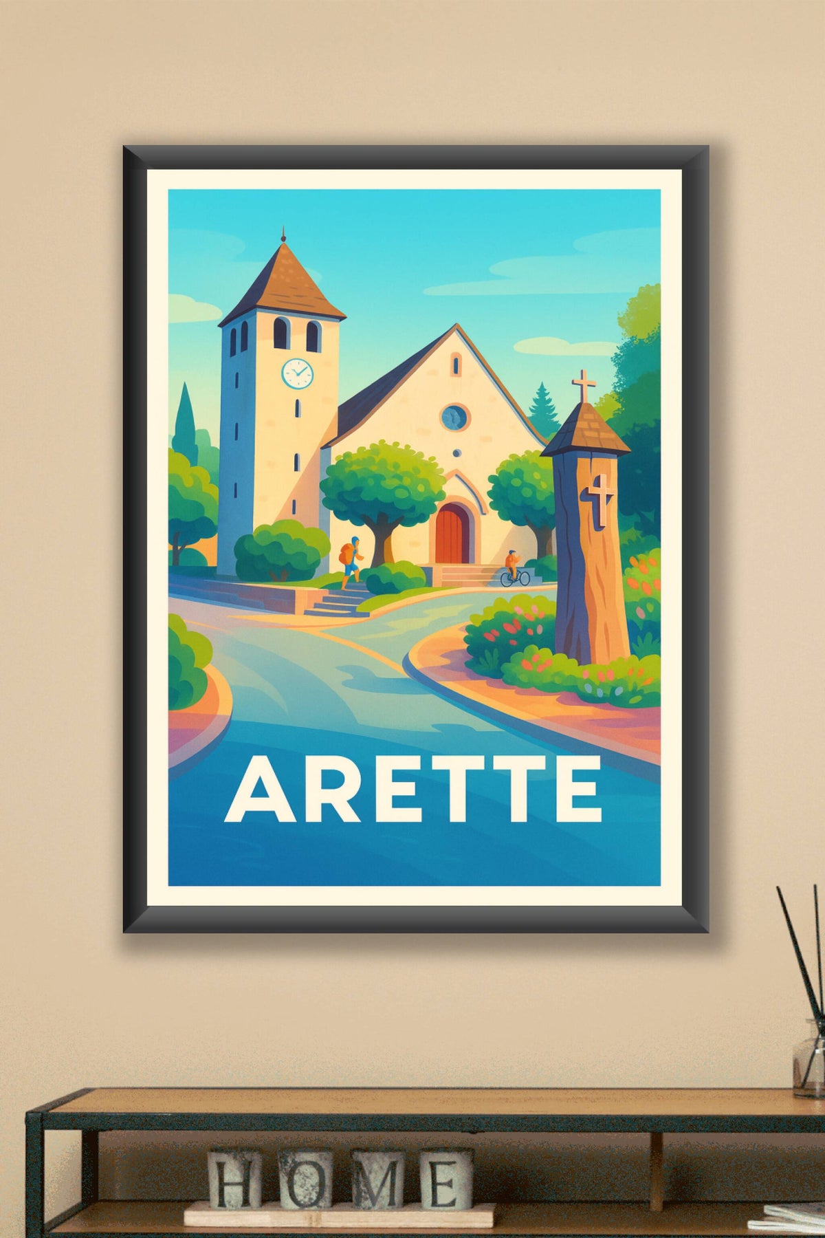 Affiche Arette — Charme bucolique et sérénité pastorale · poster d'art de Arette